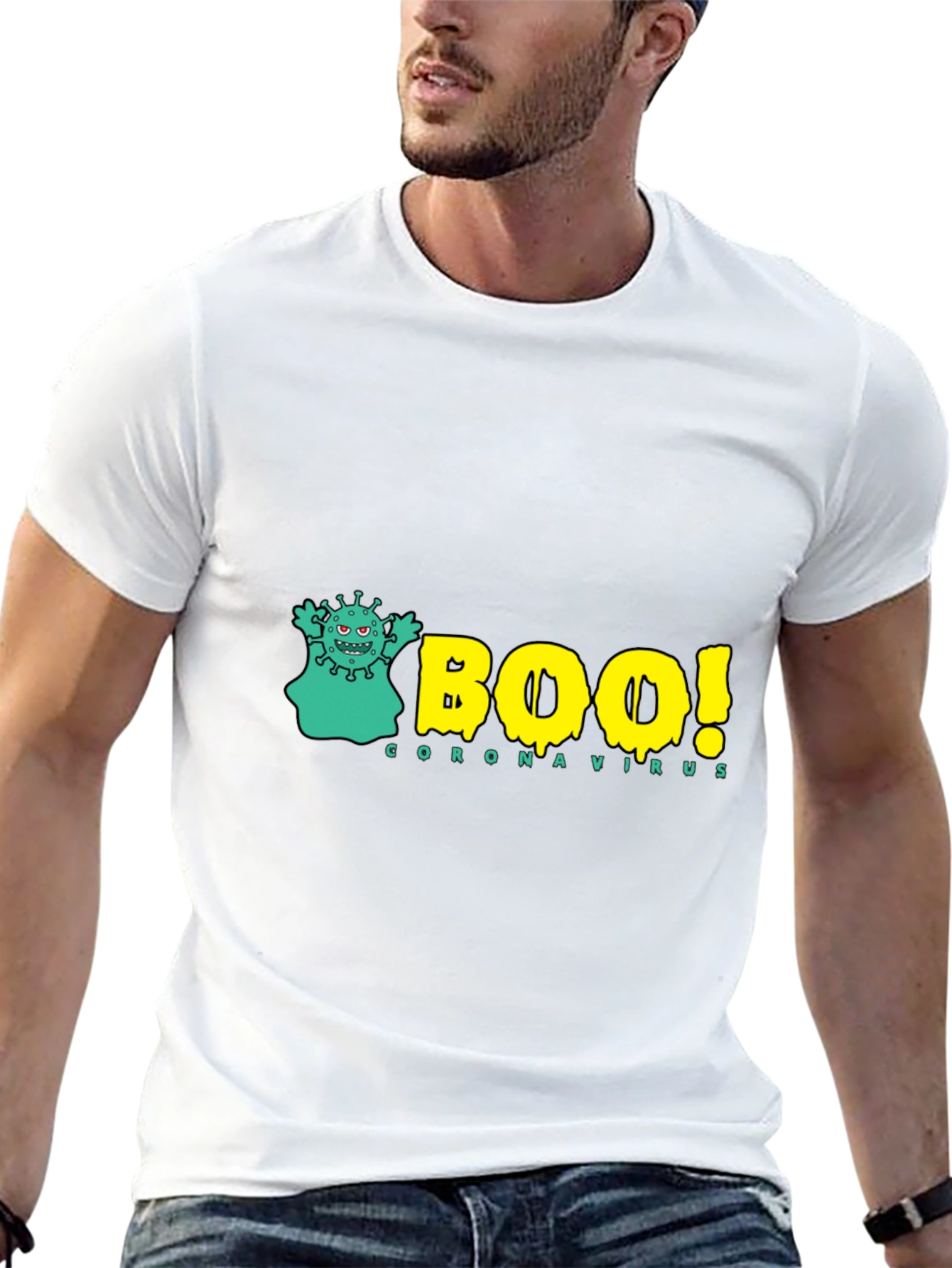 Boo Coronavirus Black T-Shirt