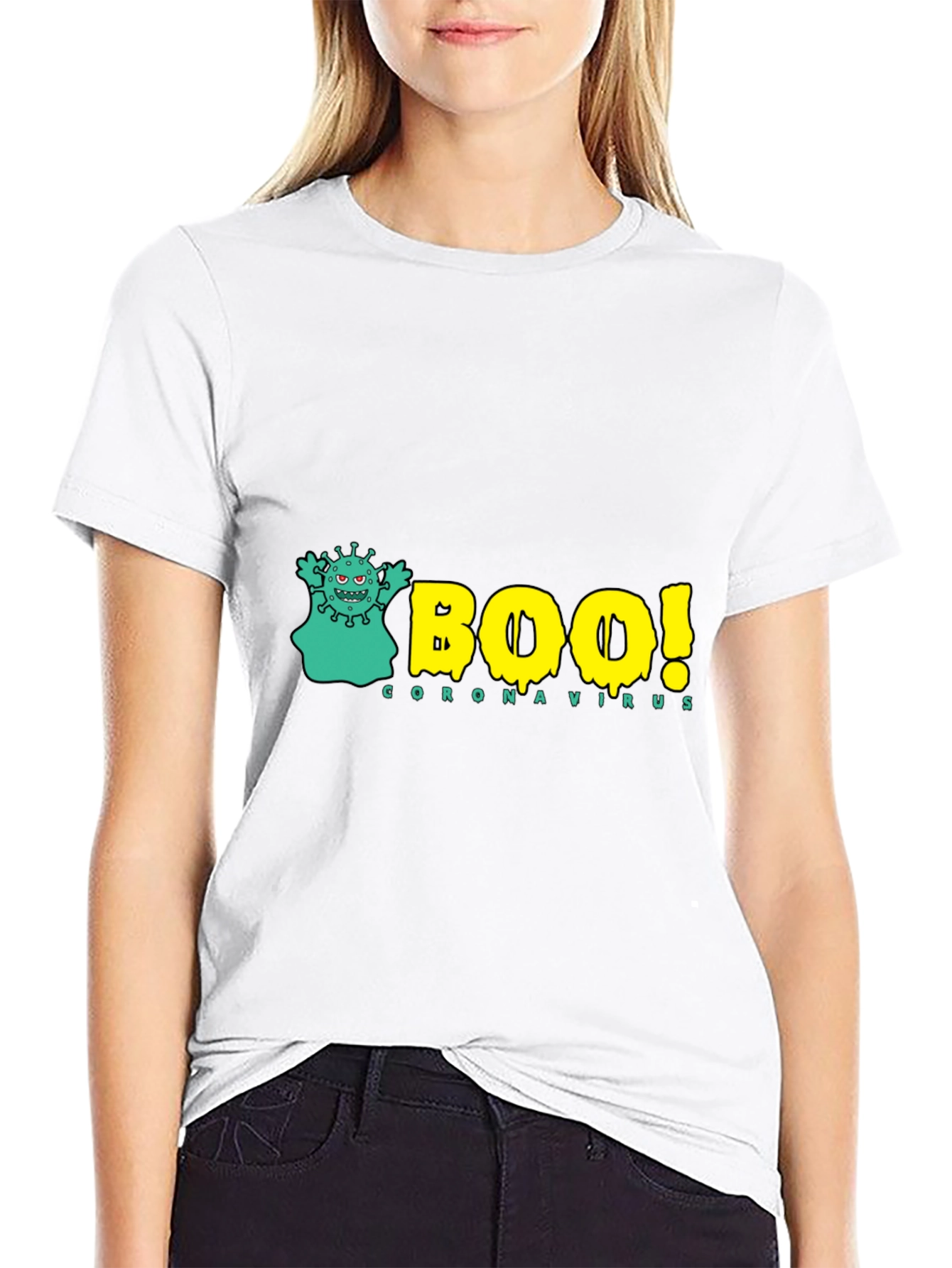 Boo Coronavirus Black T-Shirt
