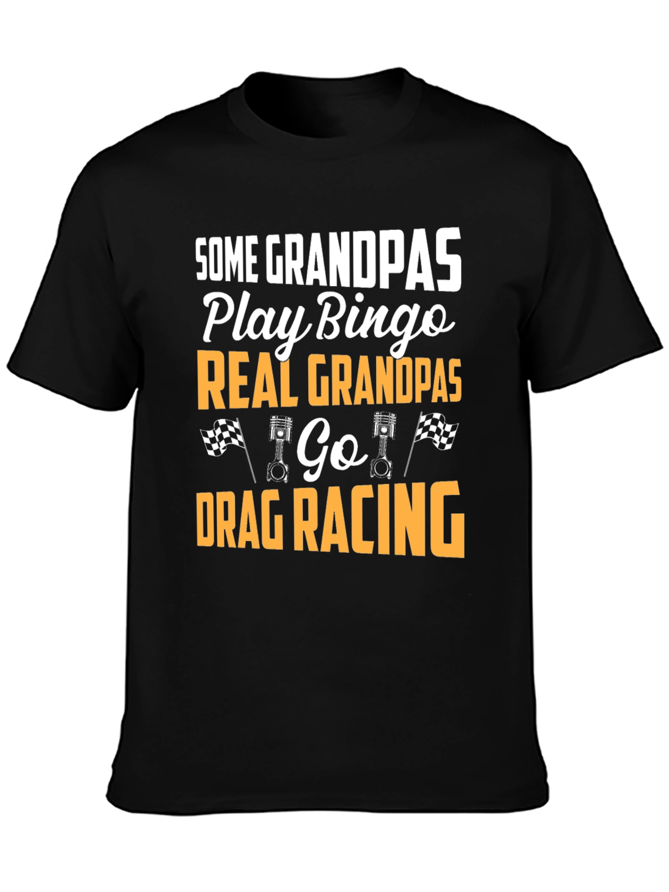 Funny Grandpas Drag Racing Graphic T-Shirt