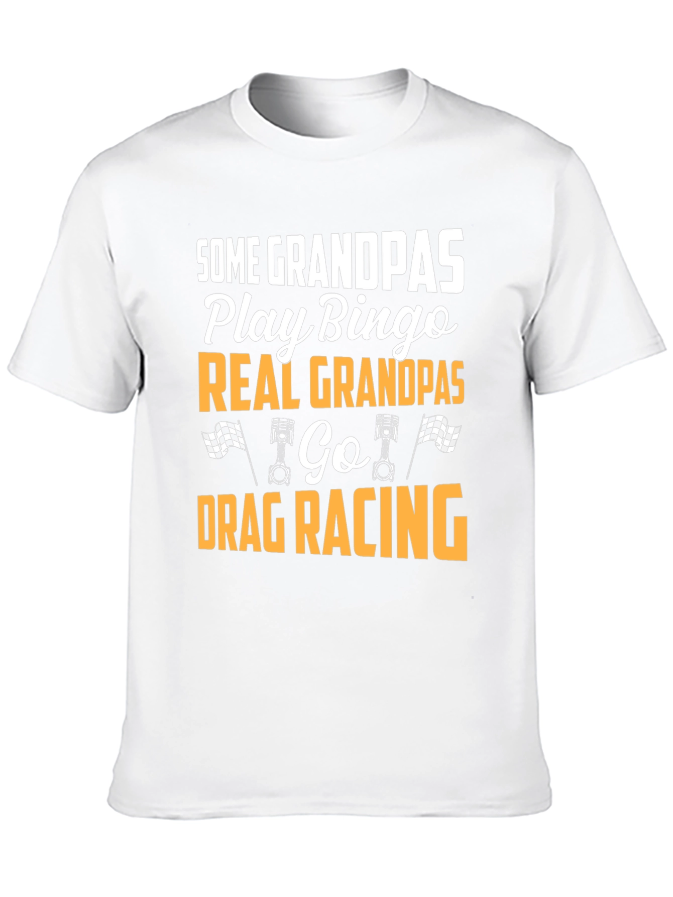 Funny Grandpas Drag Racing Graphic T-Shirt