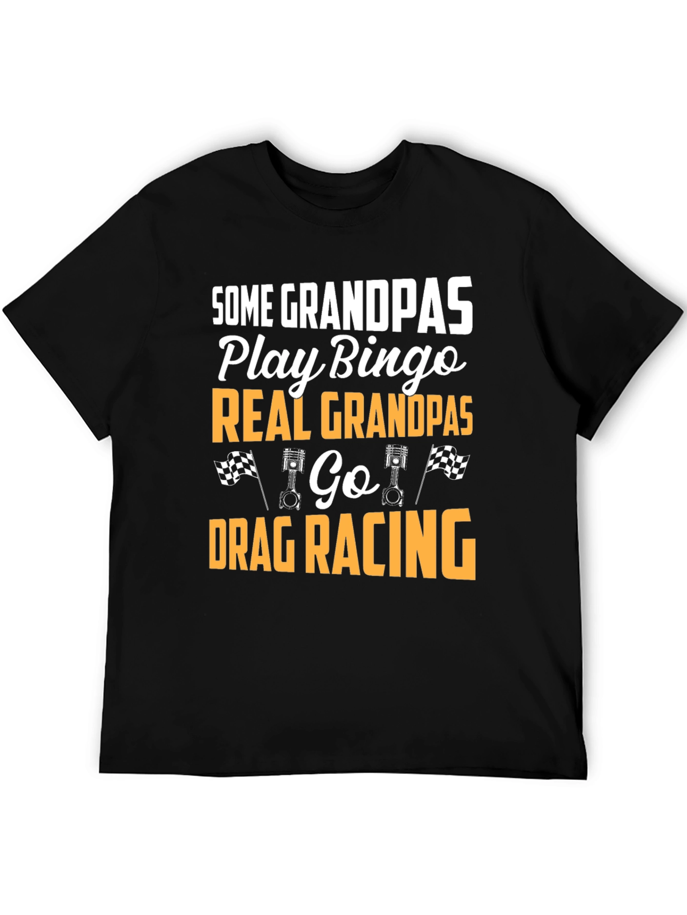 Funny Grandpas Drag Racing Graphic T-Shirt