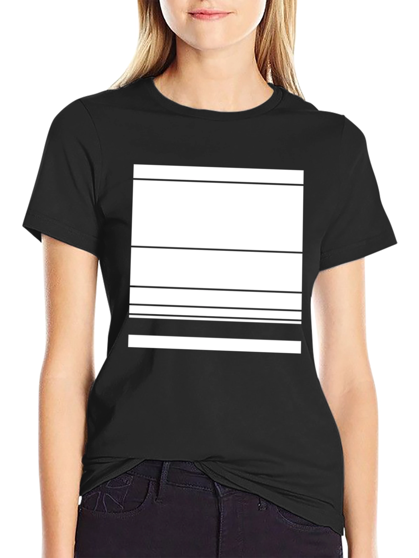 Modern Graphic Tee - Abstract Lines Design