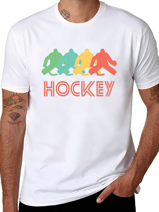 Retro Hockey Graphic T-Shirt - Black Tee