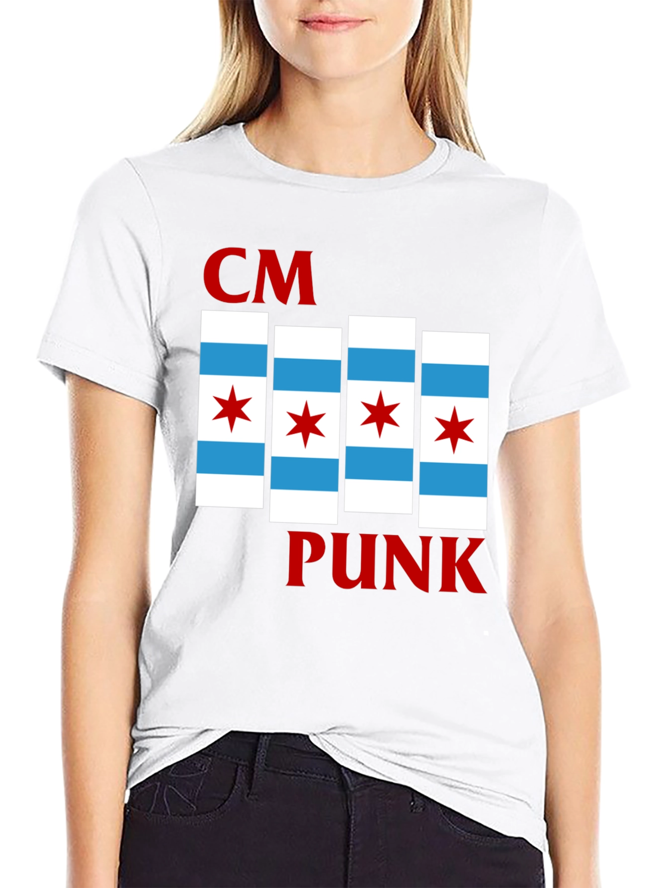 CM Punk Chicago Flag T-Shirt - Bold Graphic Tee