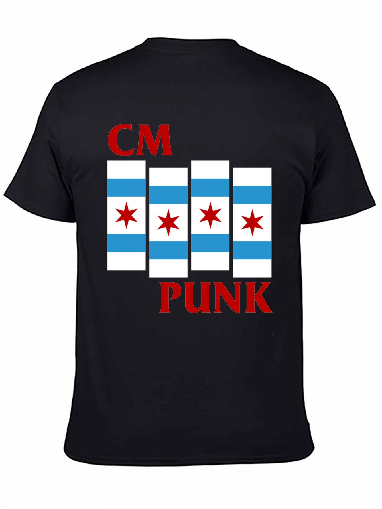 CM Punk Chicago Flag T-Shirt - Bold Graphic Tee