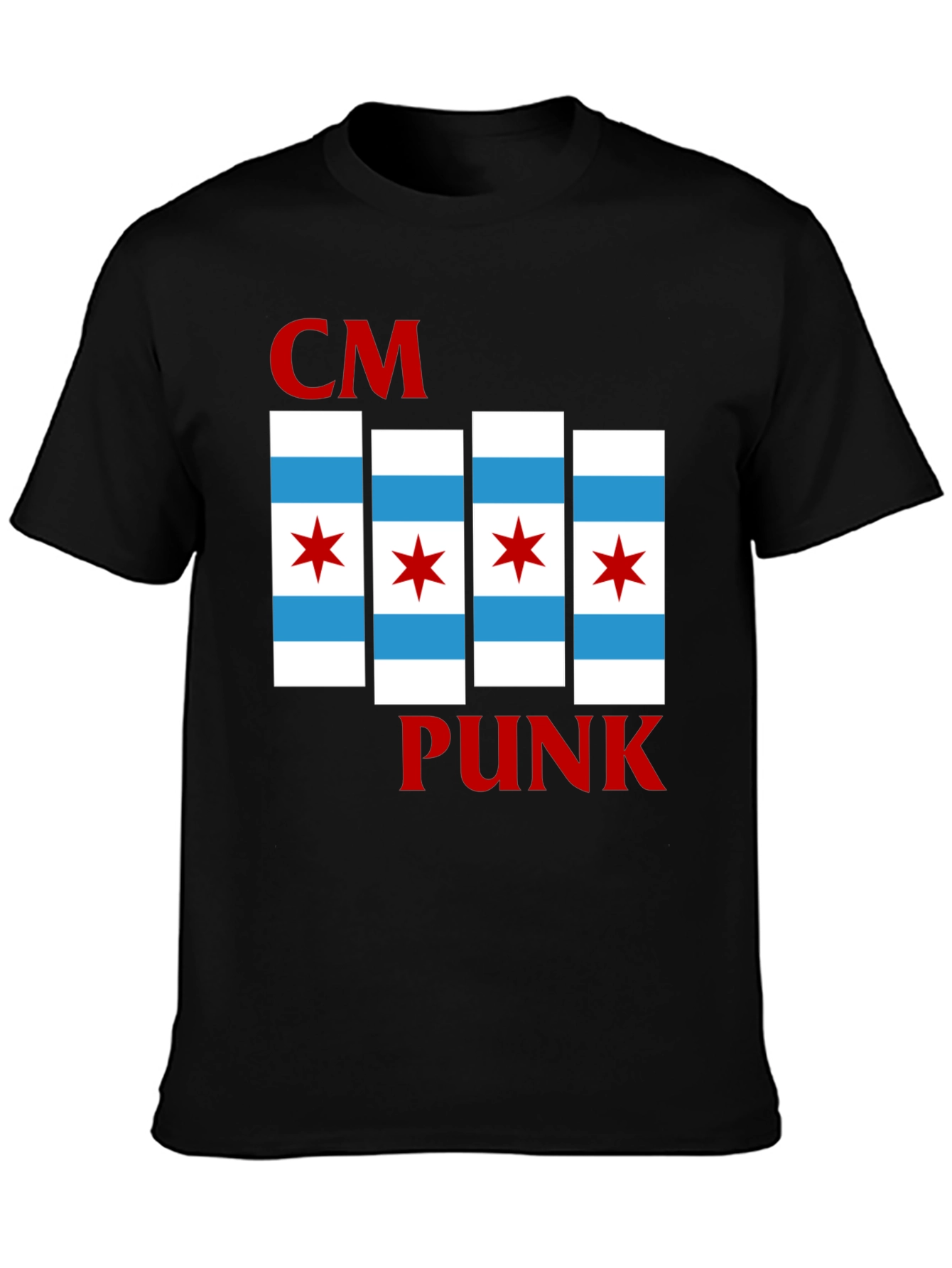 CM Punk Chicago Flag T-Shirt - Bold Graphic Tee