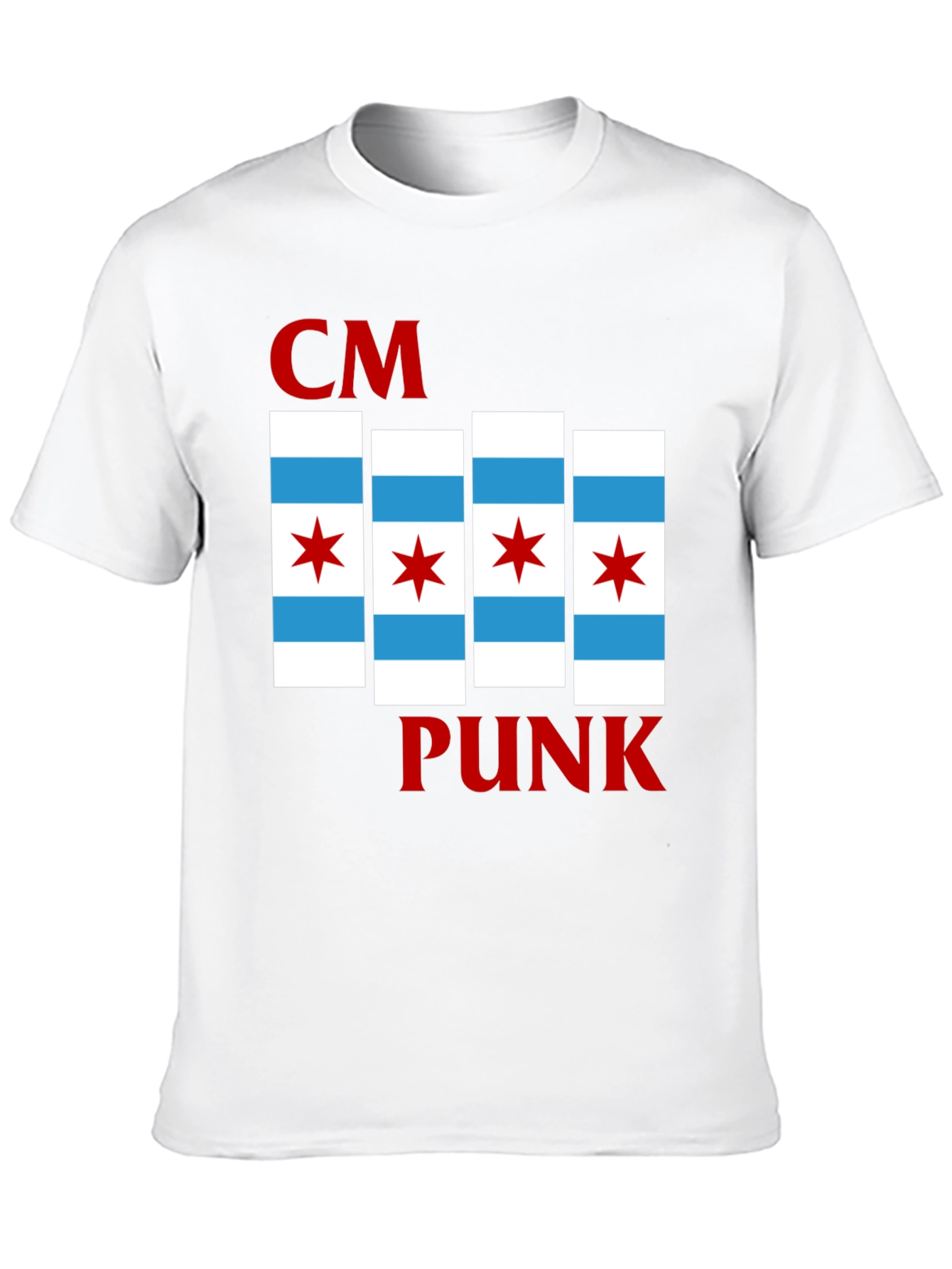 CM Punk Chicago Flag T-Shirt - Bold Graphic Tee
