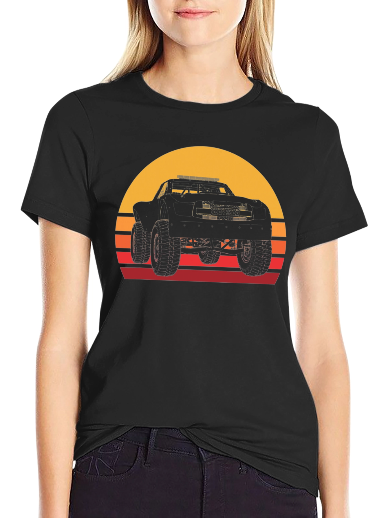 Sunset Truck Graphic Tee - Retro Style