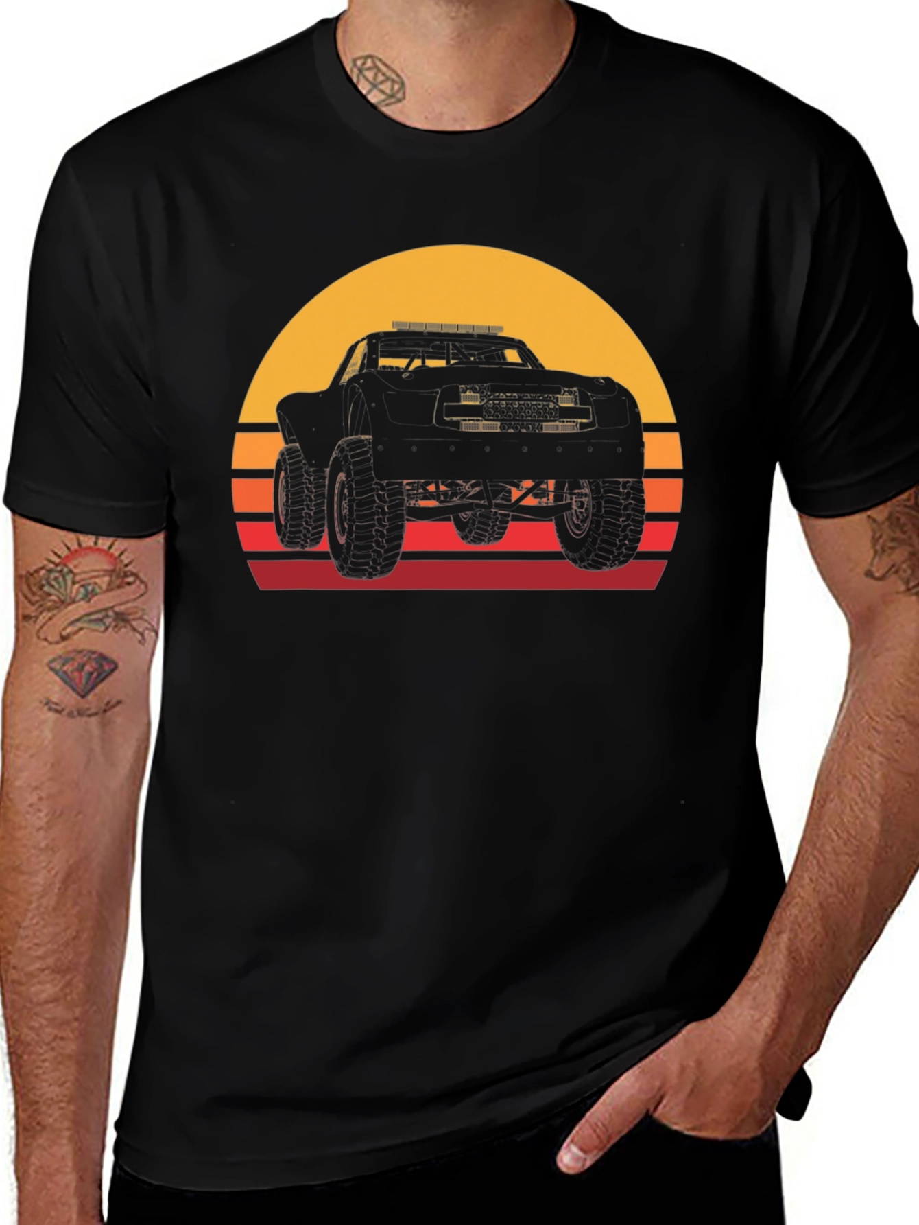 Sunset Truck Graphic Tee - Retro Style