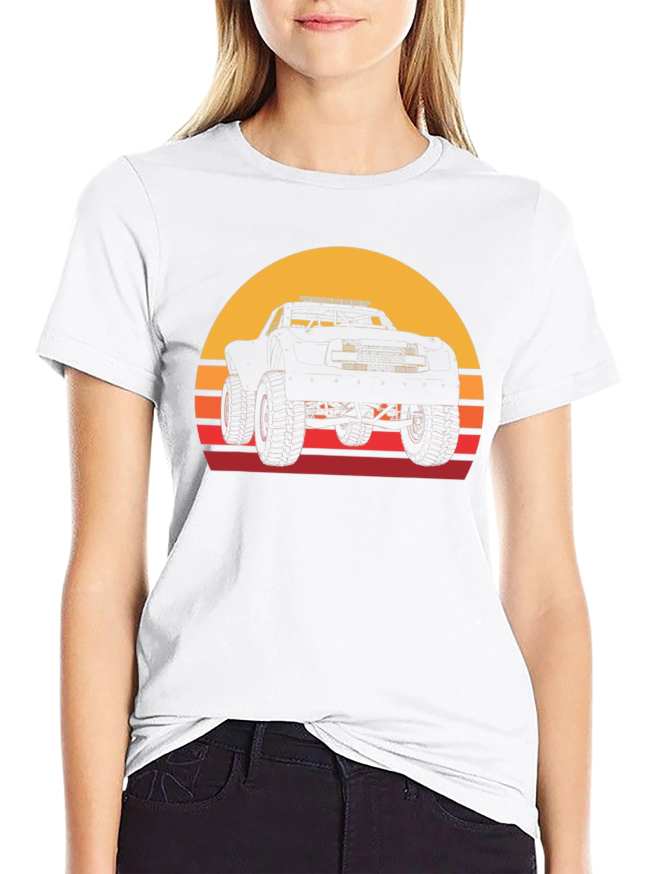 Sunset Truck Graphic Tee - Retro Style