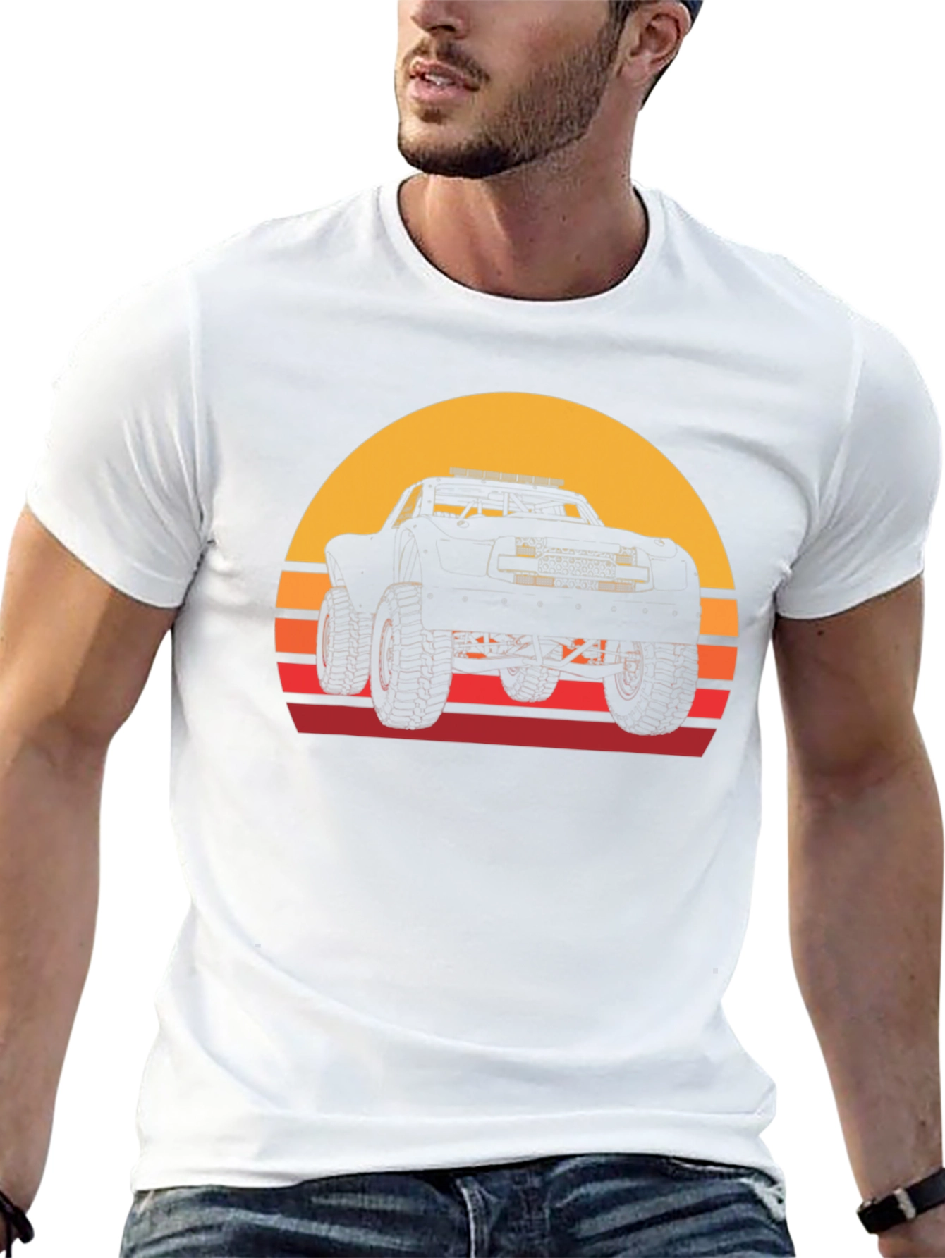Sunset Truck Graphic Tee - Retro Style