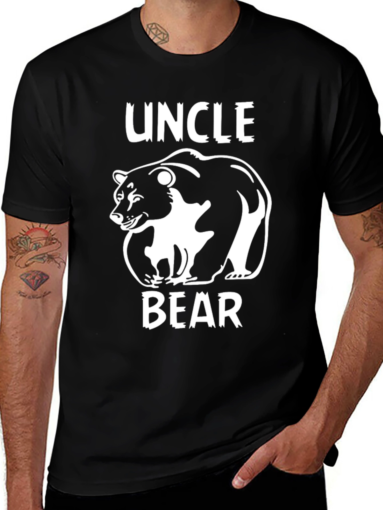 Uncle Bear T-Shirt - Novelty Graphic Tee