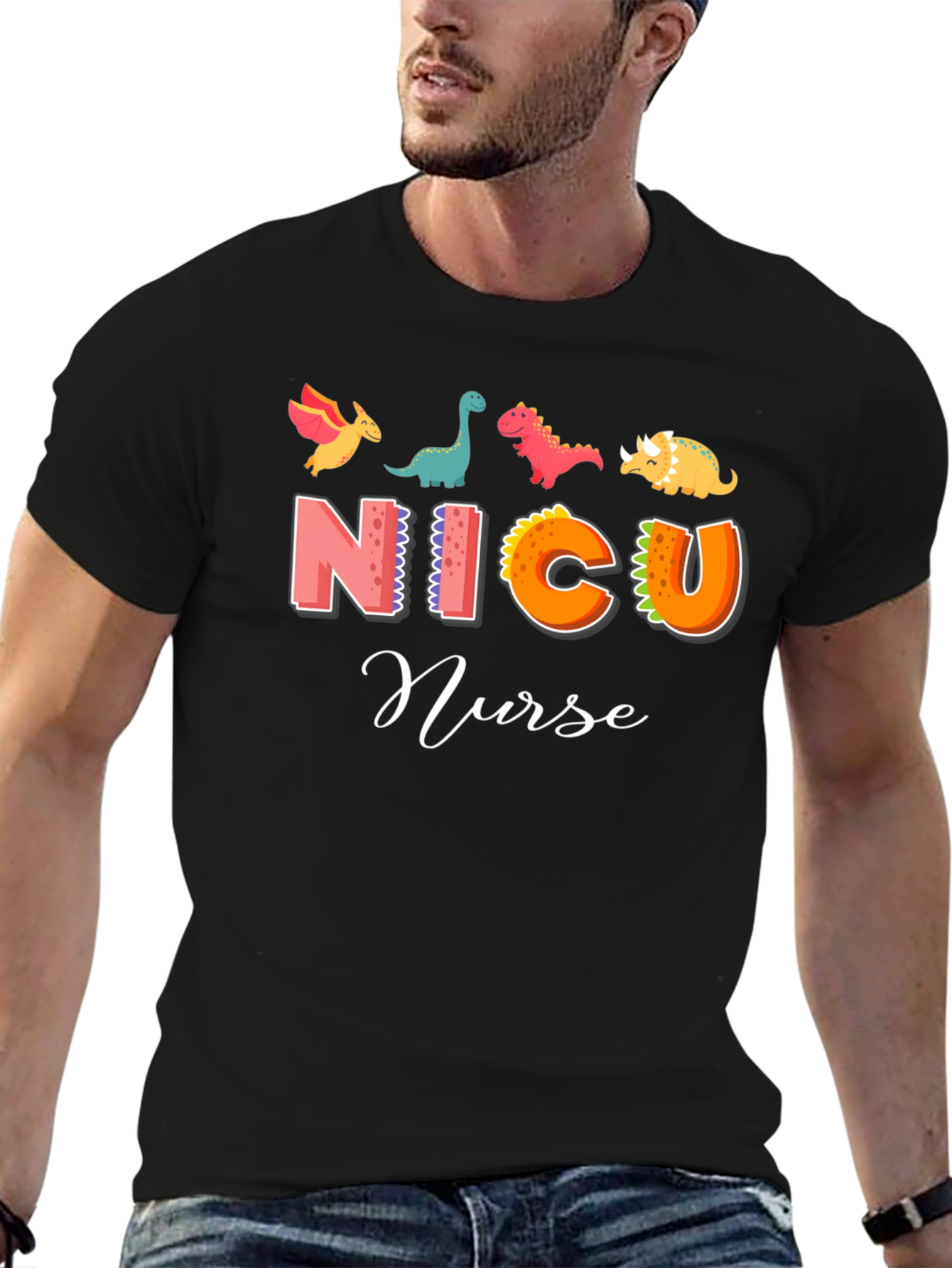 NICU Nurse Dinosaur Graphic Tee