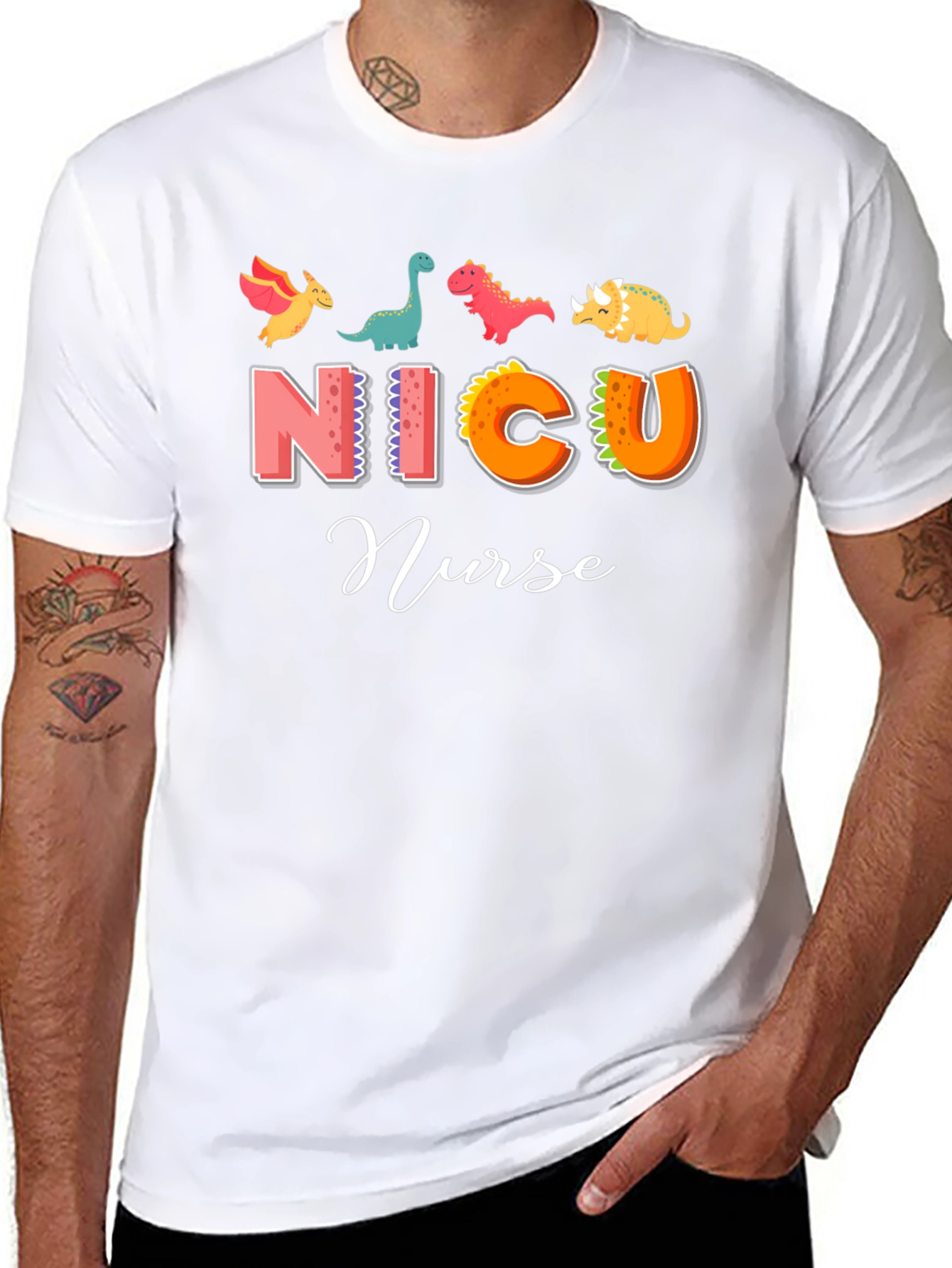 NICU Nurse Dinosaur Graphic Tee