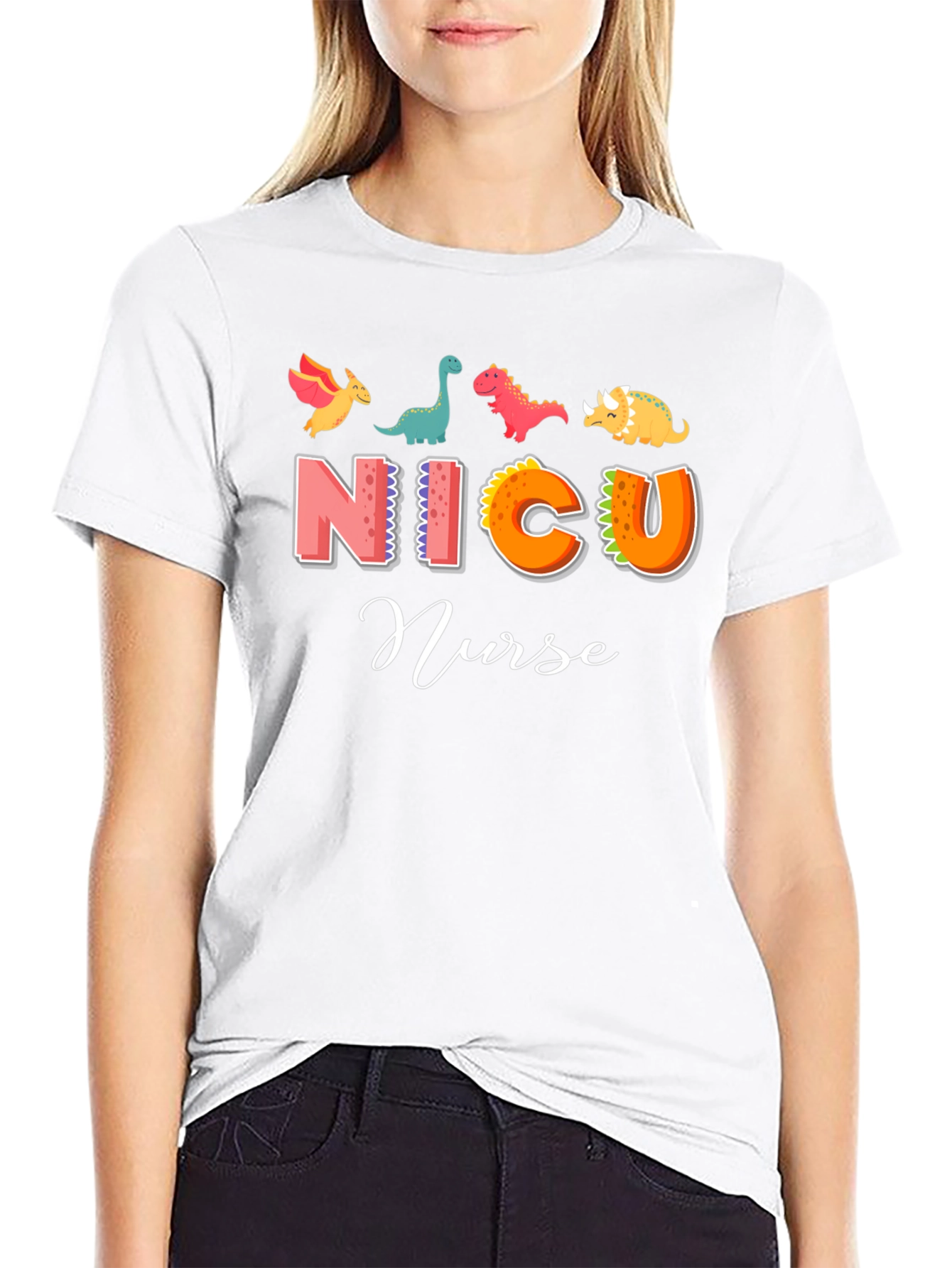 NICU Nurse Dinosaur Graphic Tee