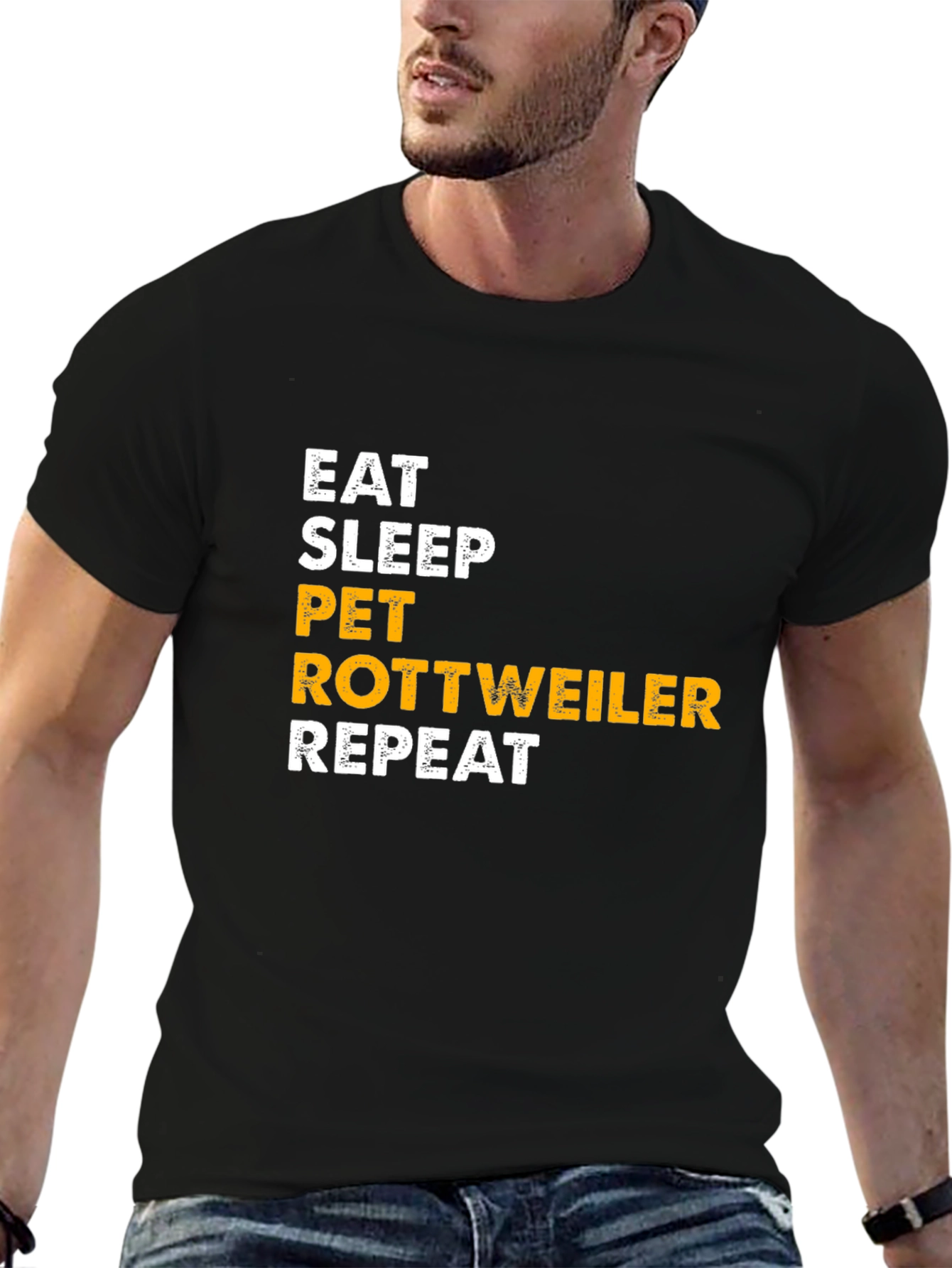 Eat Sleep Pet Rottweiler Repeat T-Shirt
