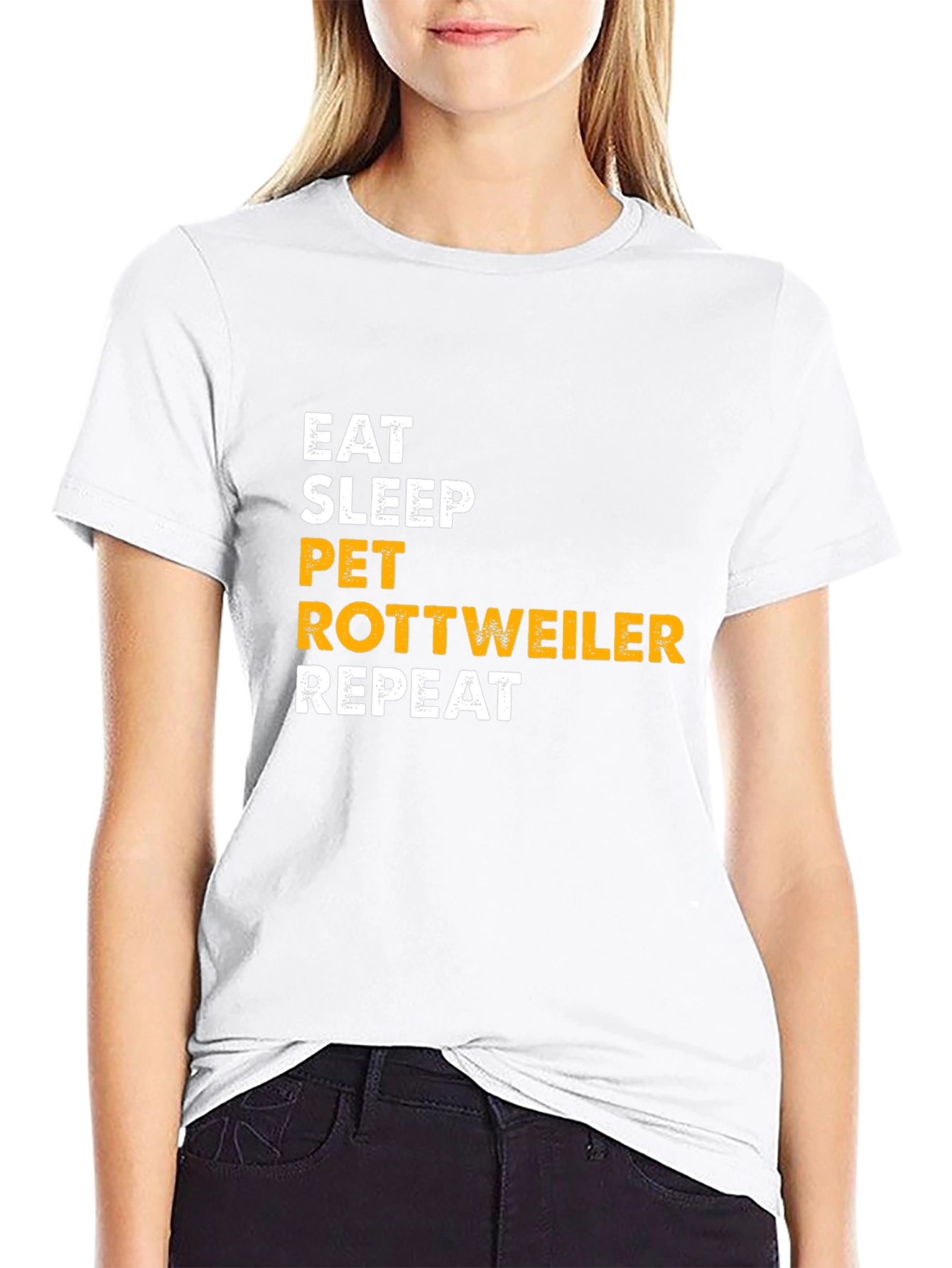 Eat Sleep Pet Rottweiler Repeat T-Shirt
