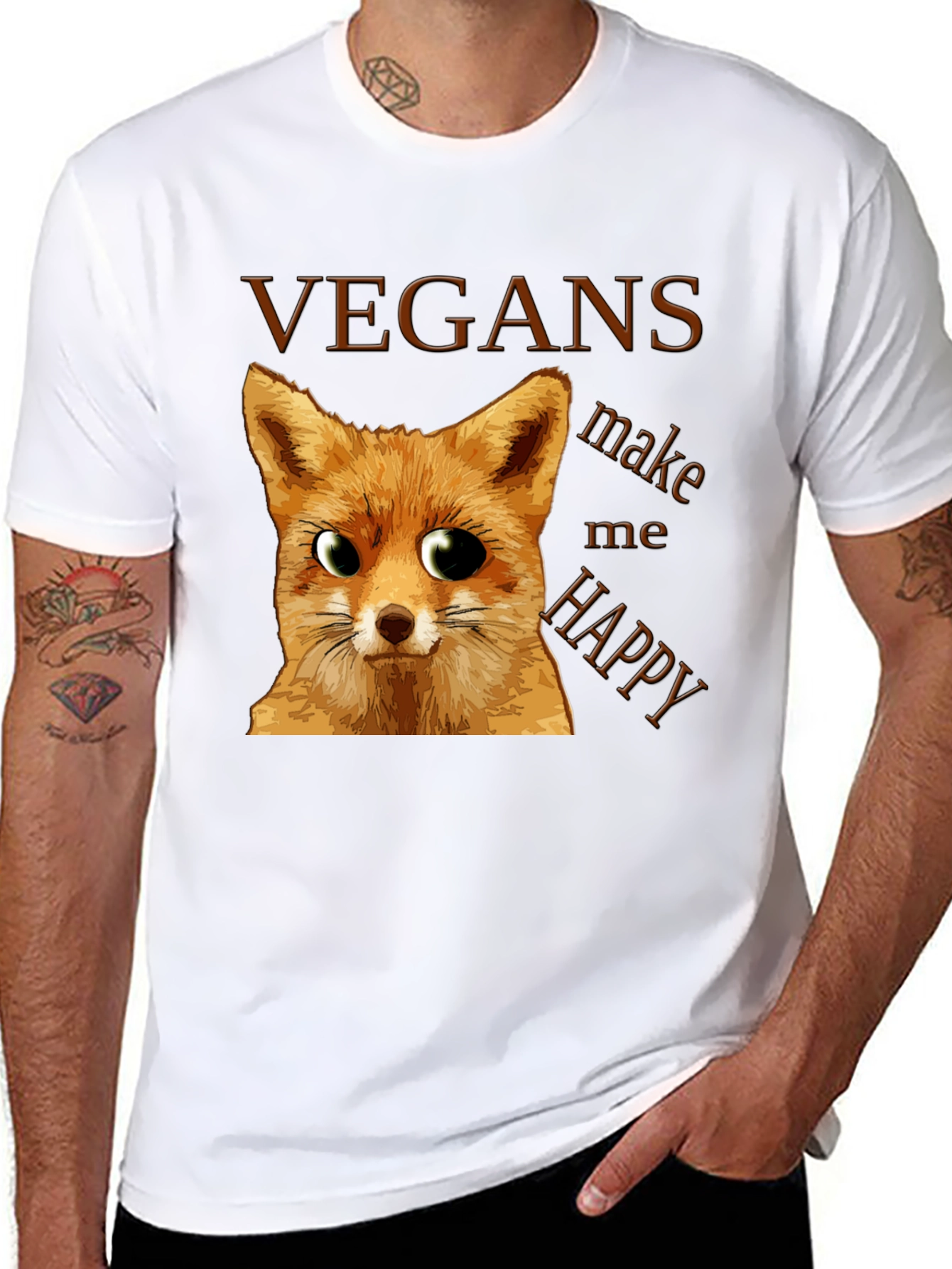 Vegan Fox Graphic Tee