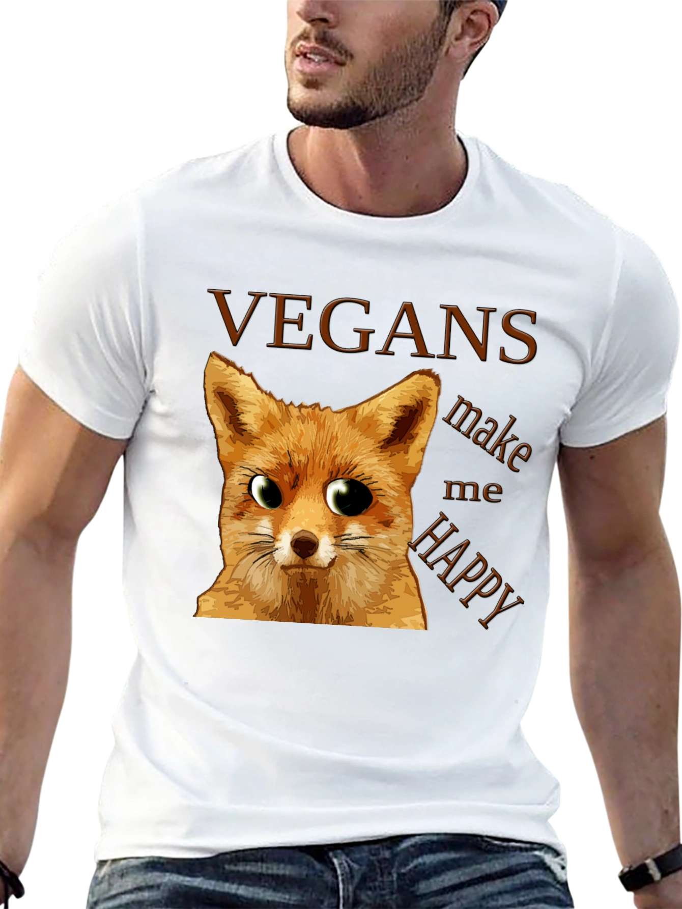 Vegan Fox Graphic Tee