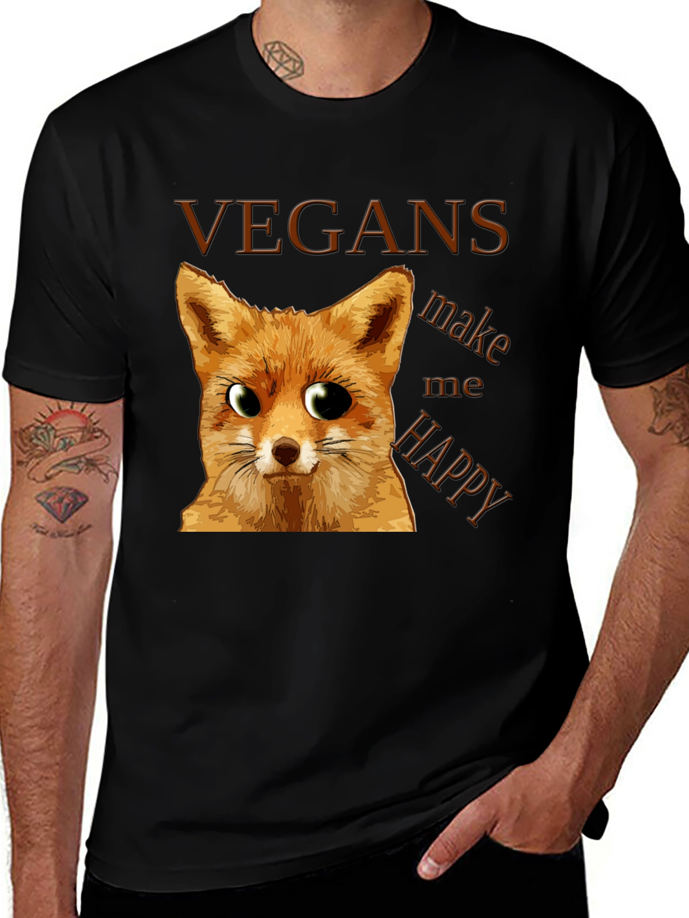 Vegan Fox Graphic Tee