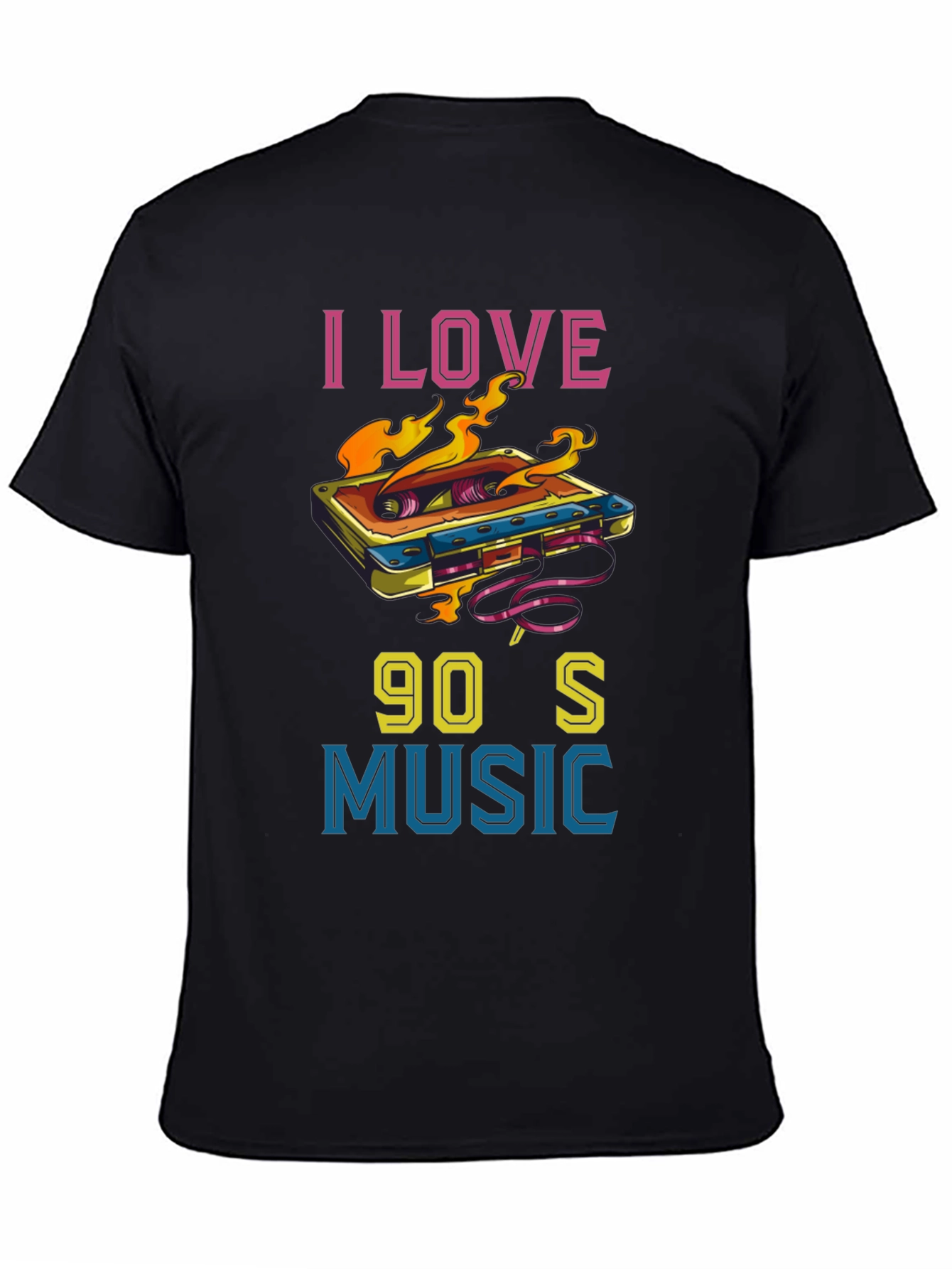 I Love 90s Music Cassette Tape Graphic T-Shirt