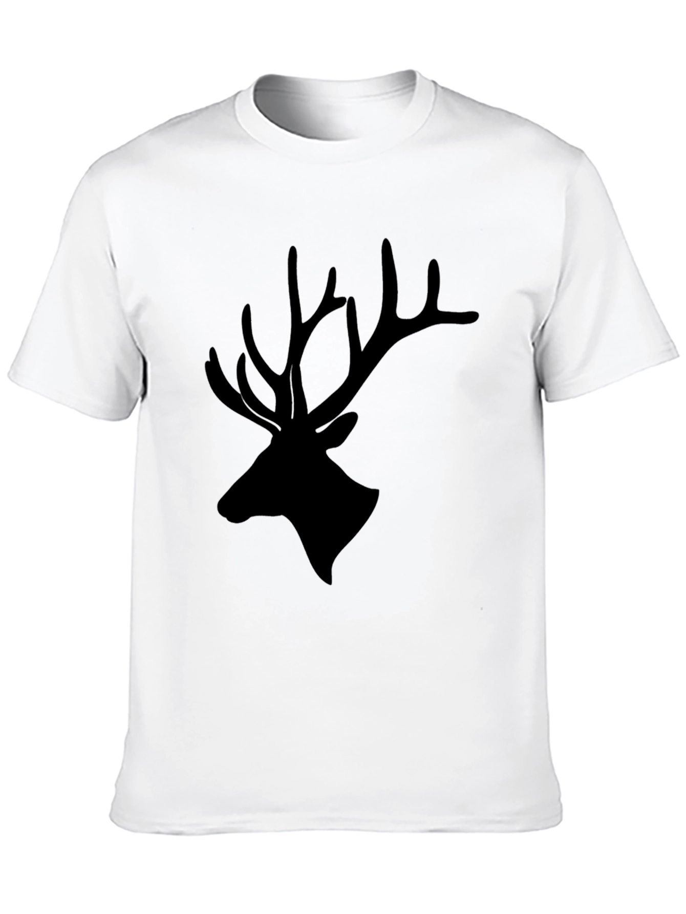 Mens Black Deer Silhouette Graphic T-Shirt