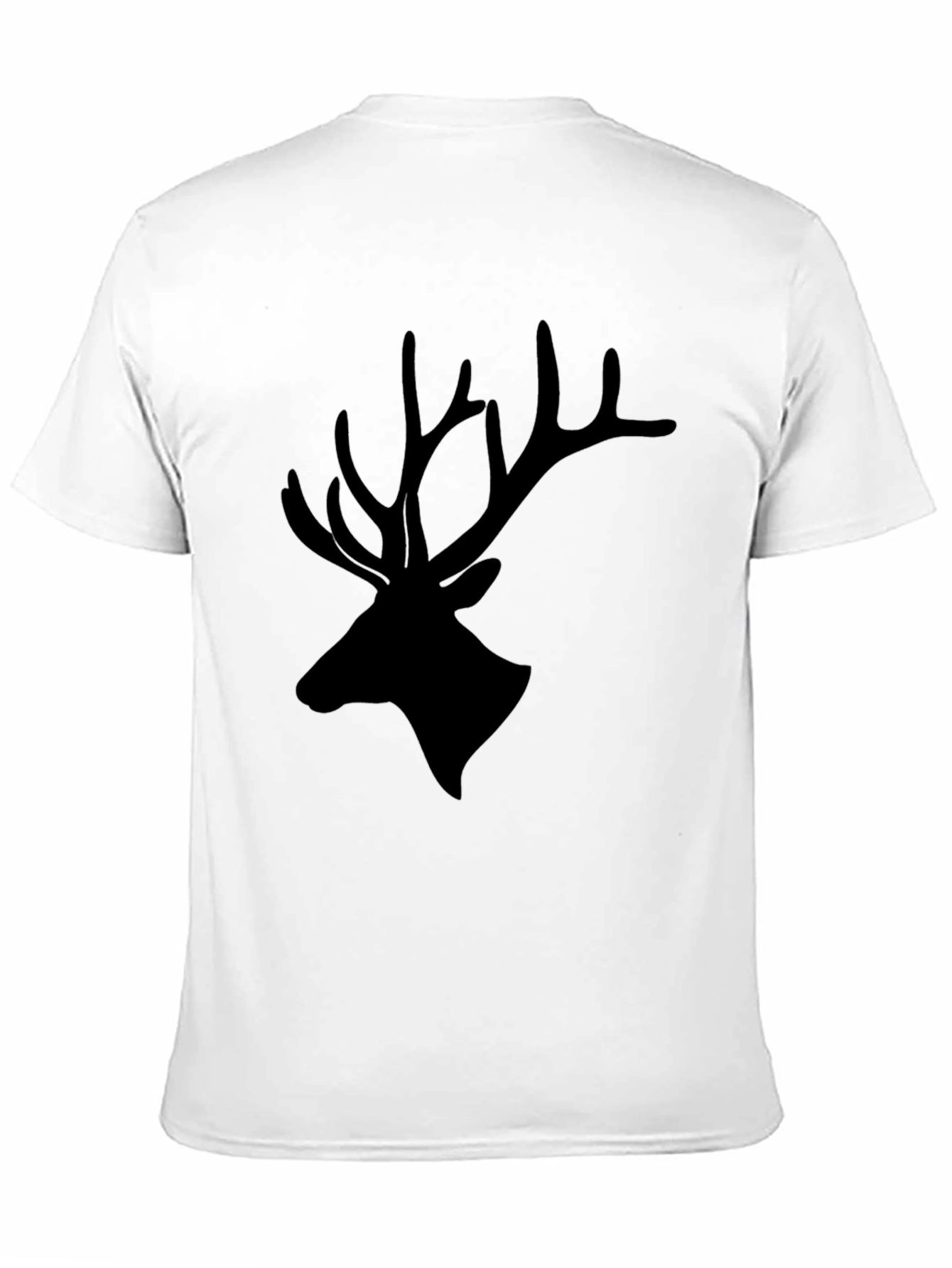 Mens Black Deer Silhouette Graphic T-Shirt