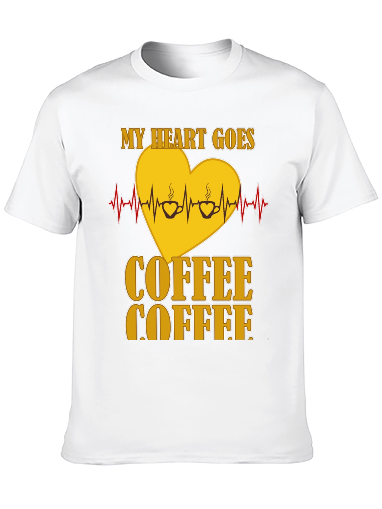 Coffee Lovers Heartbeat T-Shirt