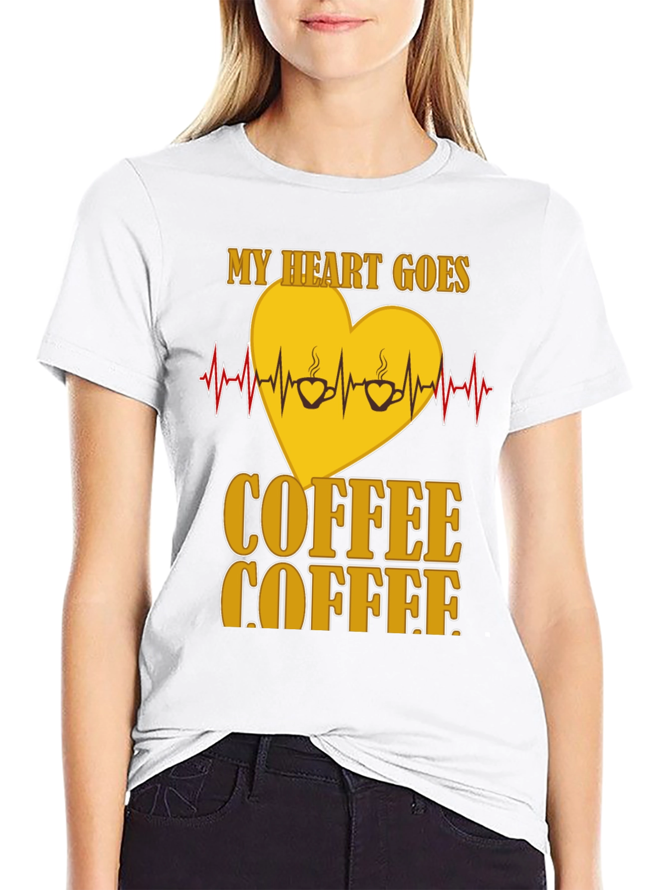 Coffee Lovers Heartbeat T-Shirt