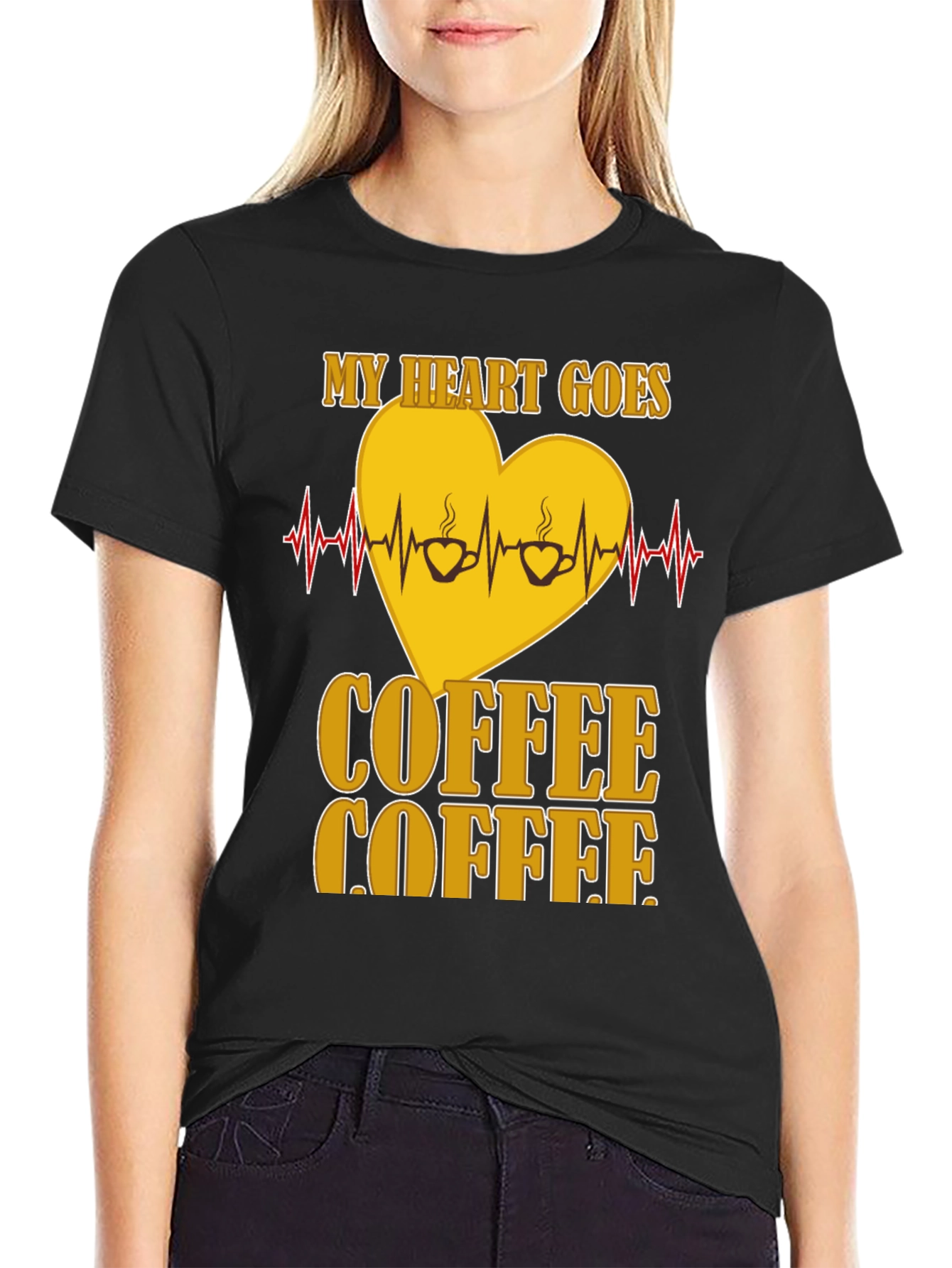 Coffee Lovers Heartbeat T-Shirt
