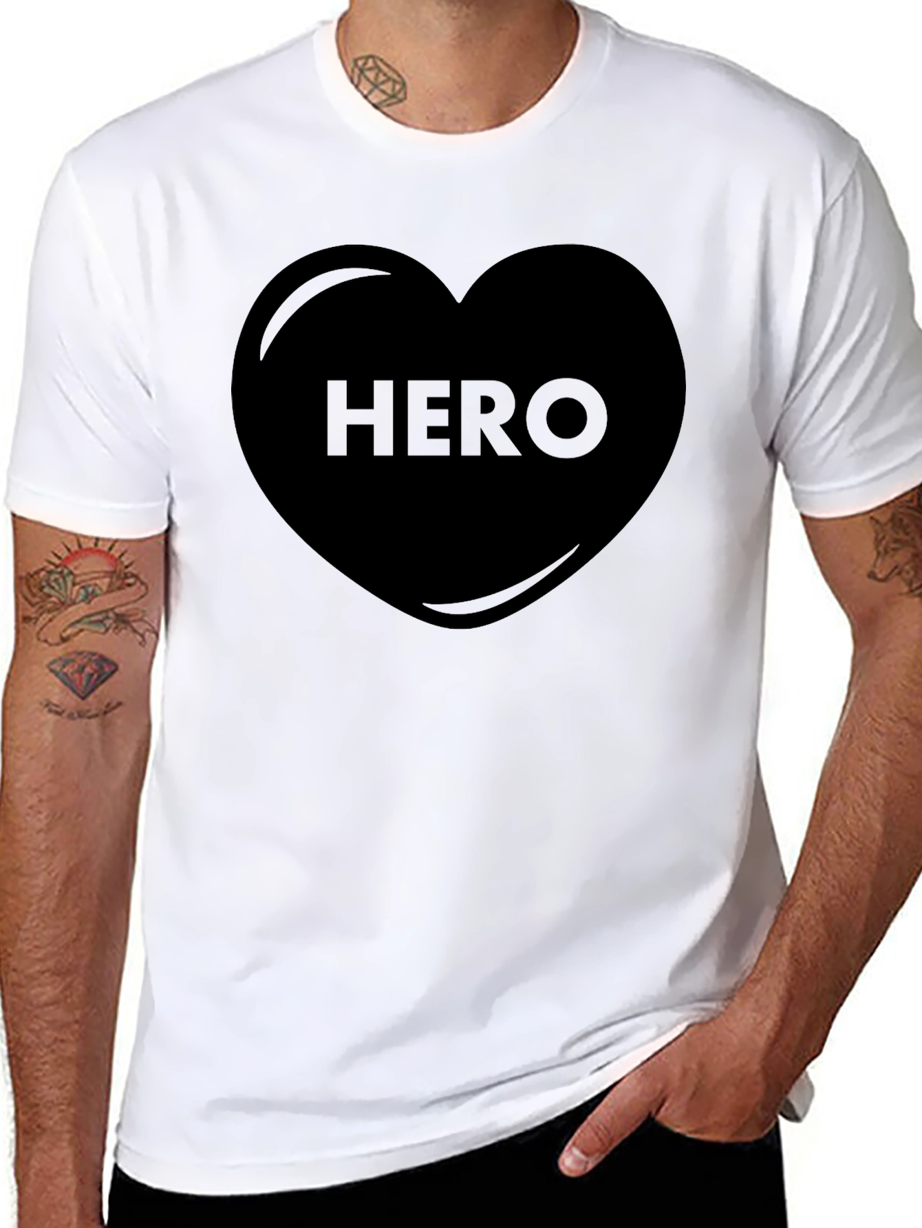 HERO Heart Graphic T-Shirt - Everyday Hero Wear