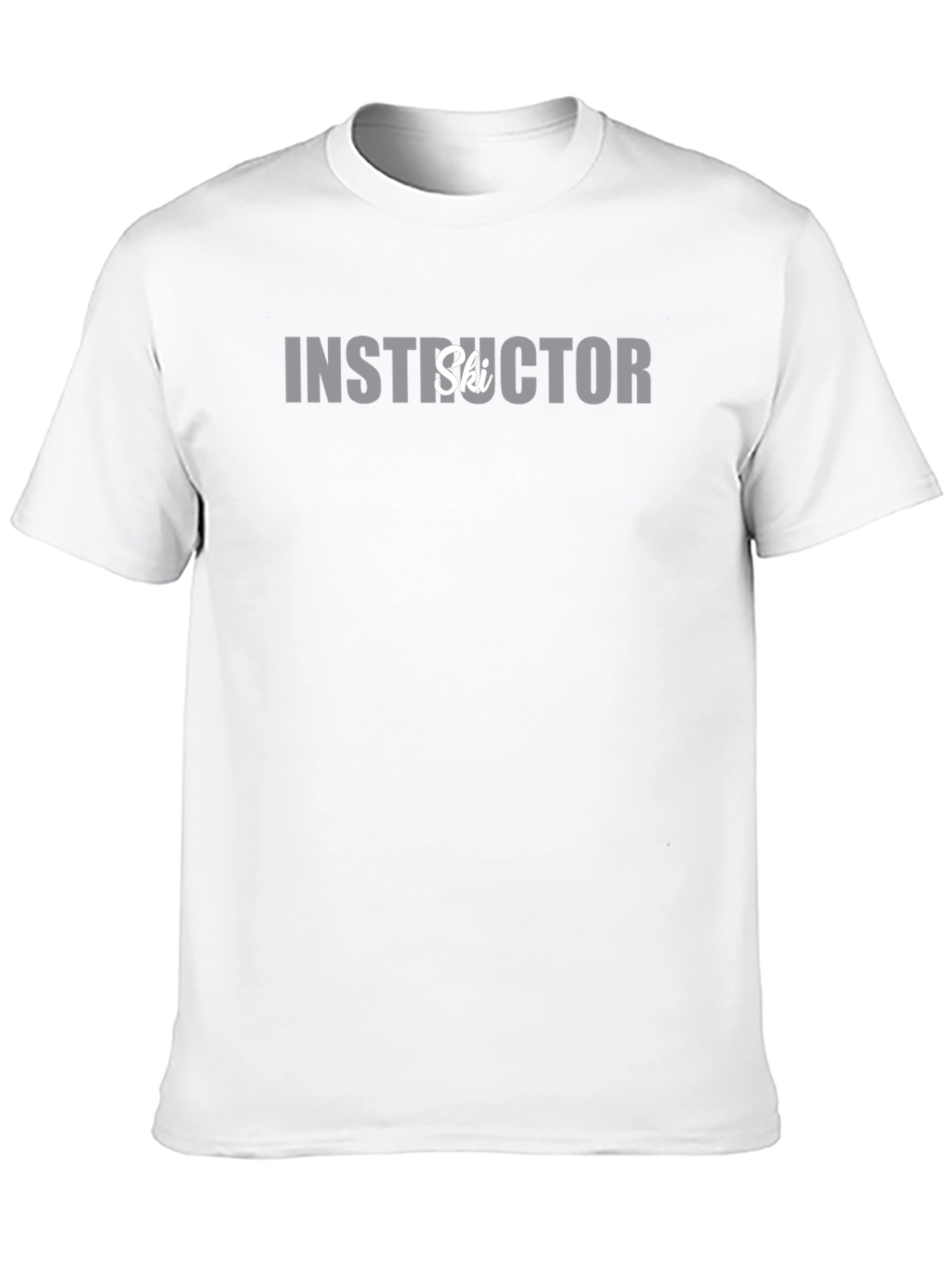 Ski Instructor Black Crew Neck T-Shirt