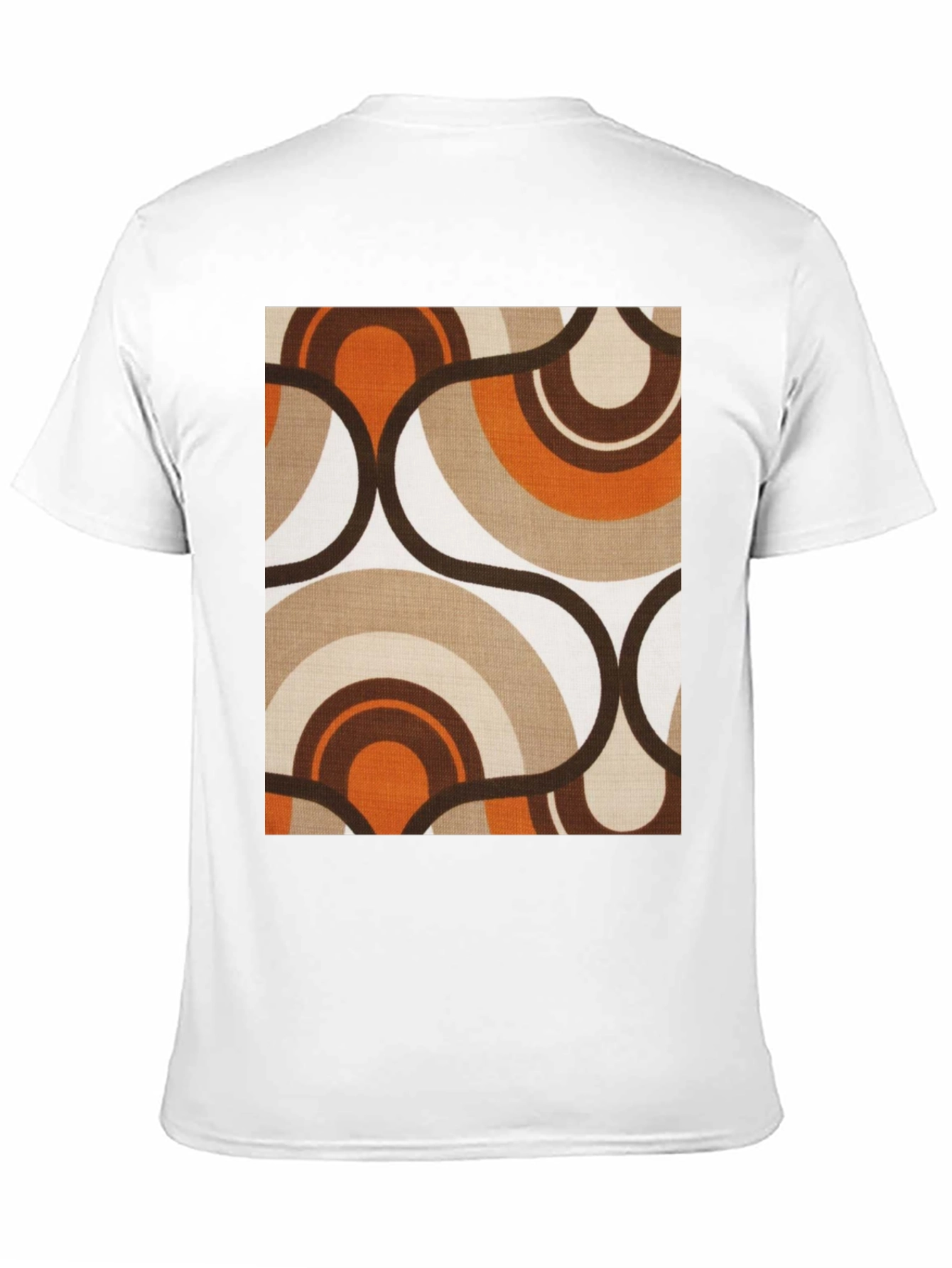 Retro Pattern Tee - 70s Style Black T-Shirt