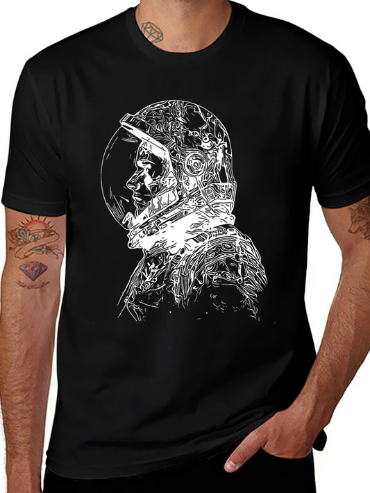Astronaut Graphic Tee - Cool Black T-Shirt