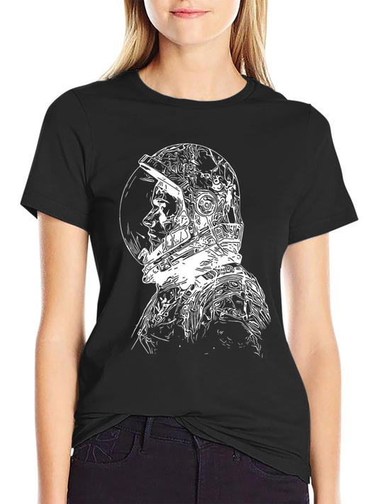 Astronaut Graphic Tee - Cool Black T-Shirt