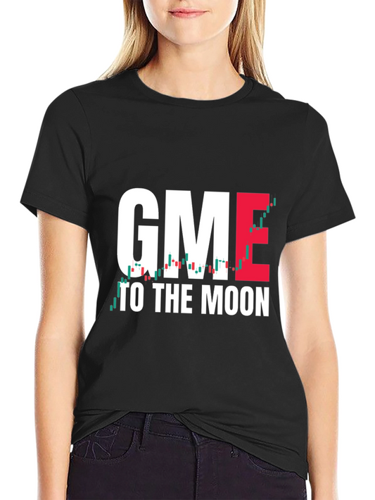 GME To The Moon Graphic Tee - Gamer Stock T-Shirt