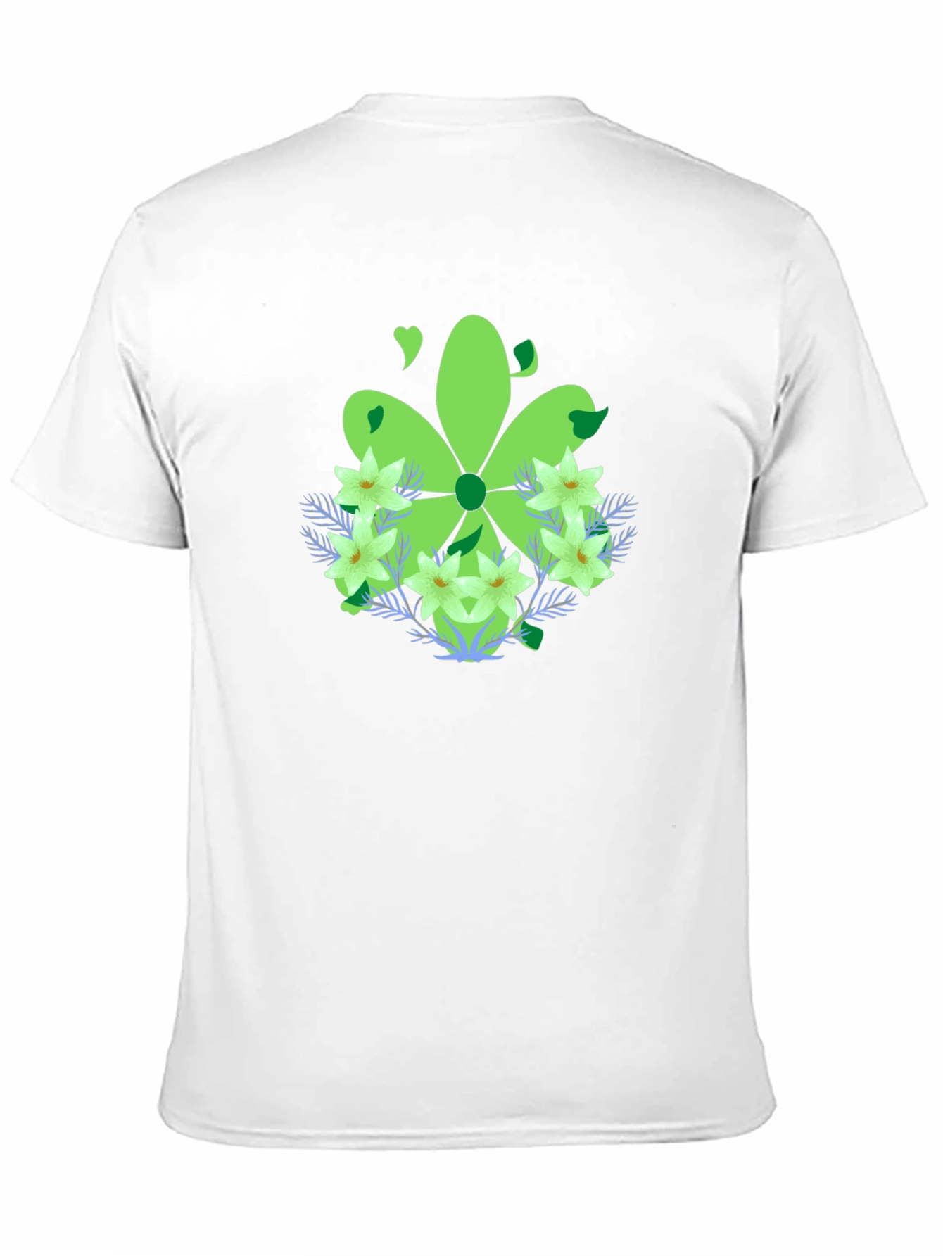 Green Floral Graphic T-Shirt