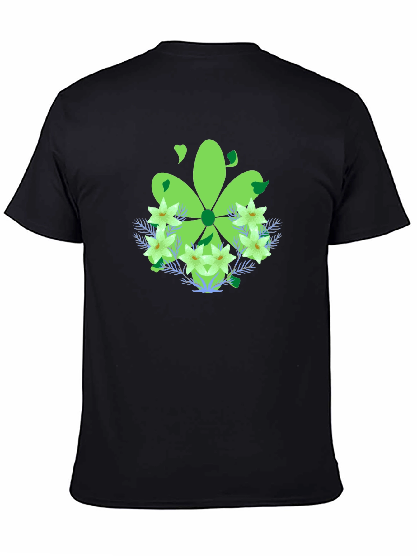 Green Floral Graphic T-Shirt