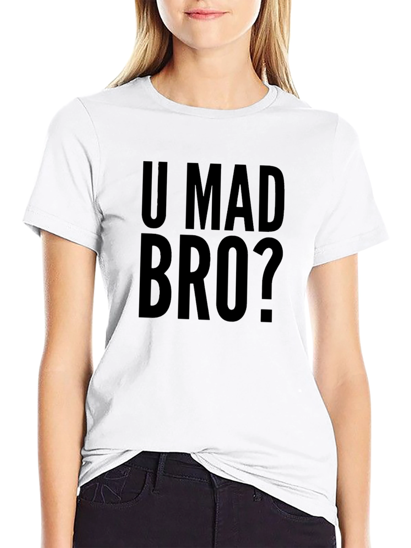 U Mad Bro? Black Graphic Tee