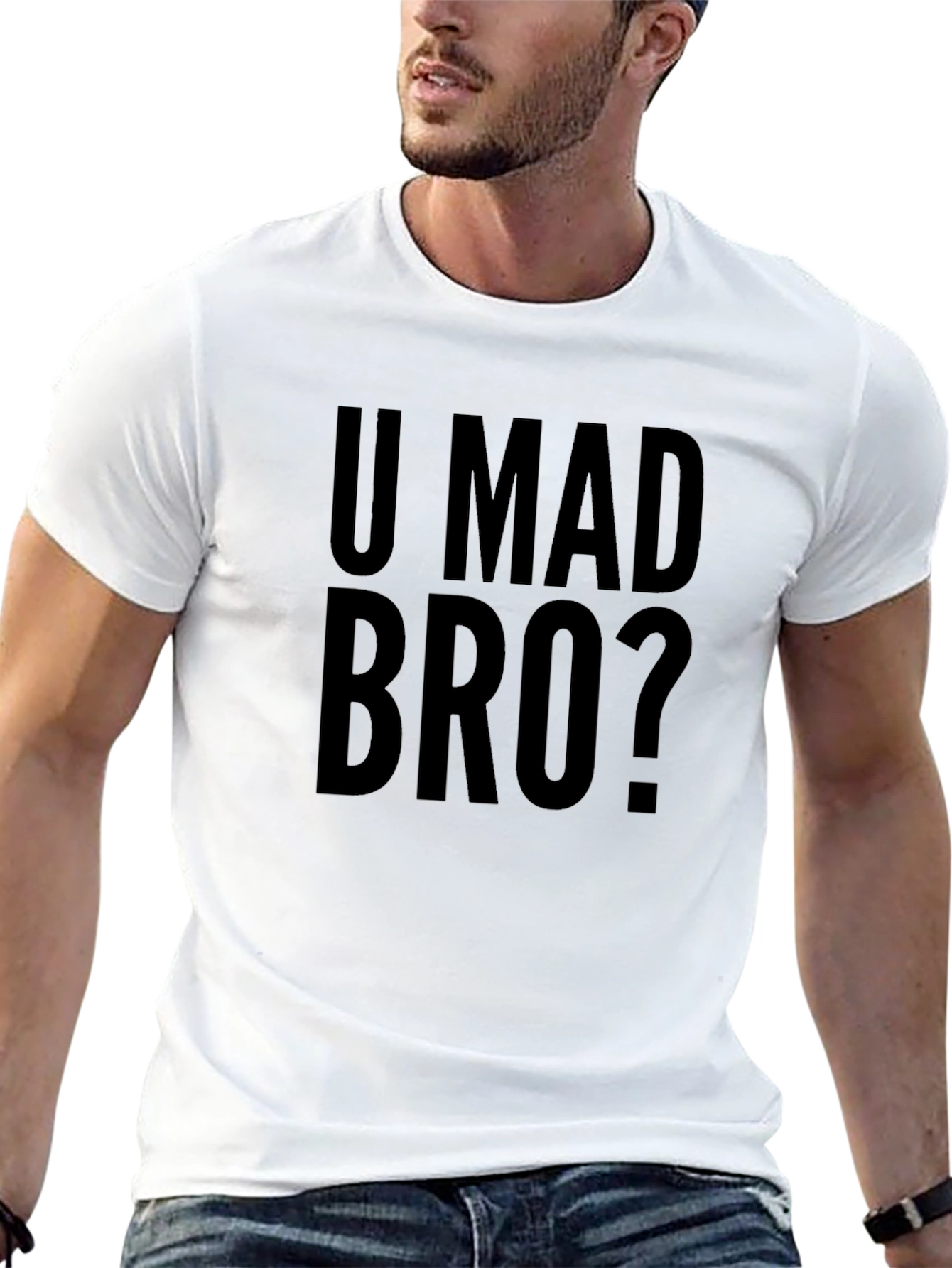 U Mad Bro? Black Graphic Tee