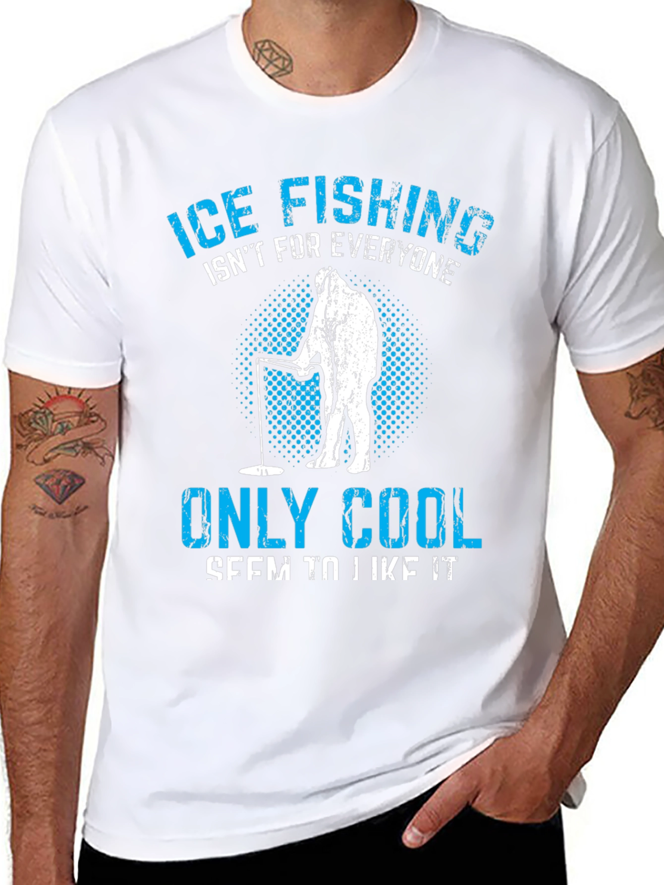Ice Fishing Cool Graphic T-Shirt