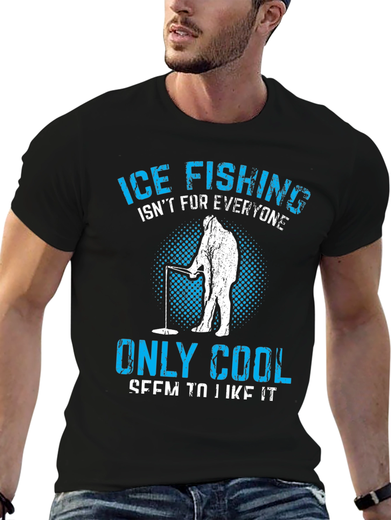 Ice Fishing Cool Graphic T-Shirt