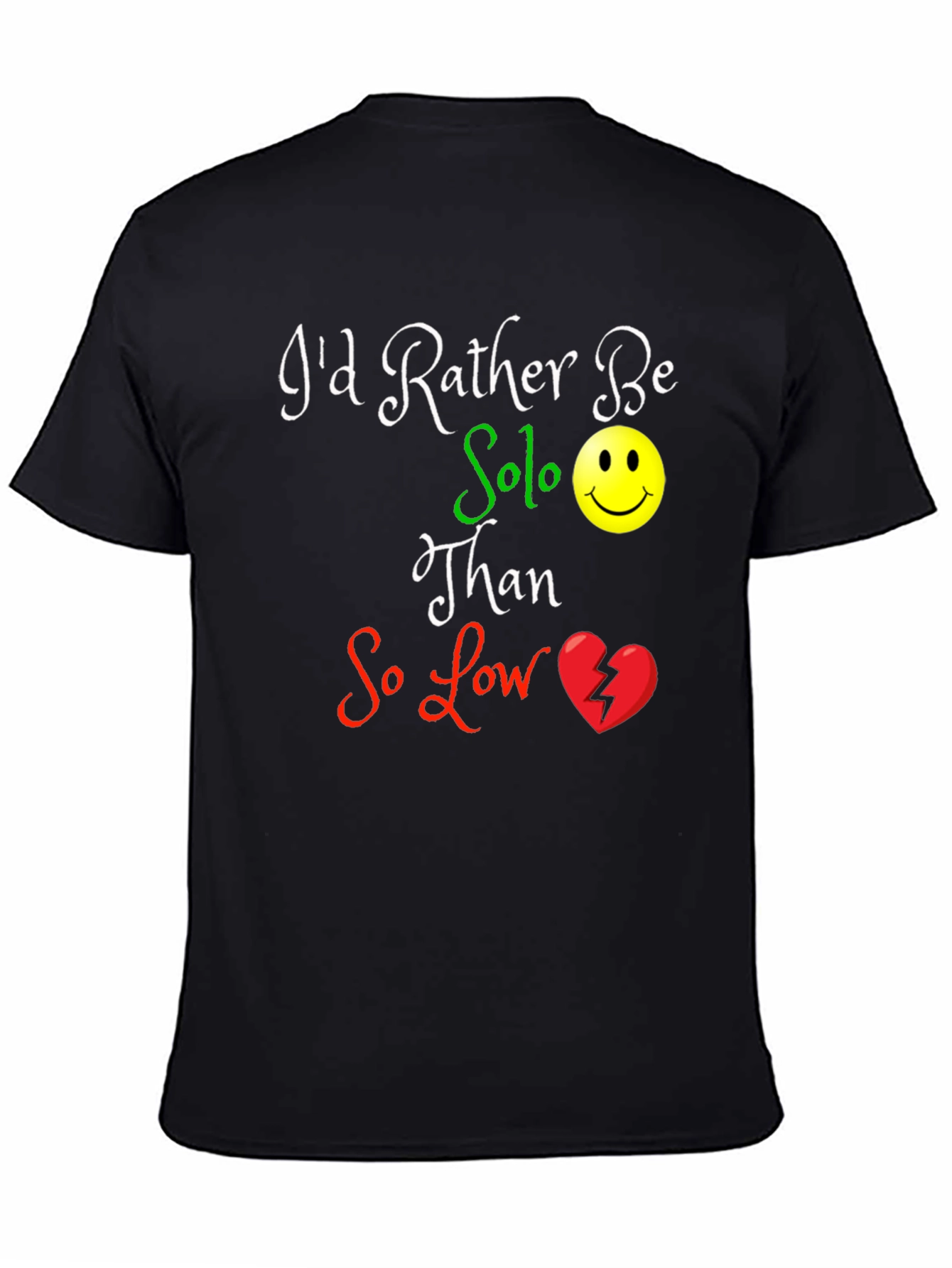 Solo Smiley Graphic T-Shirt - Black