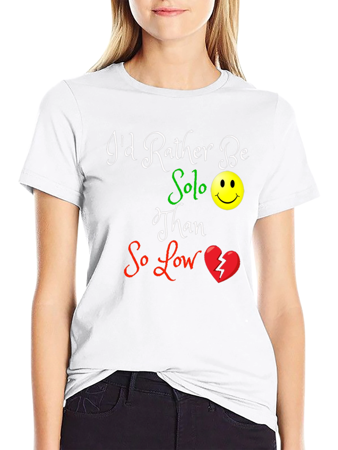 Solo Smiley Graphic T-Shirt - Black