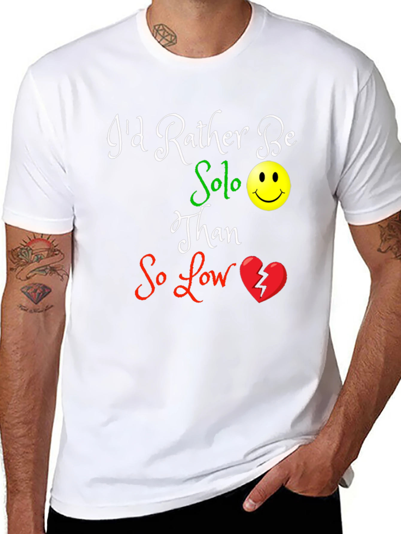 Solo Smiley Graphic T-Shirt - Black