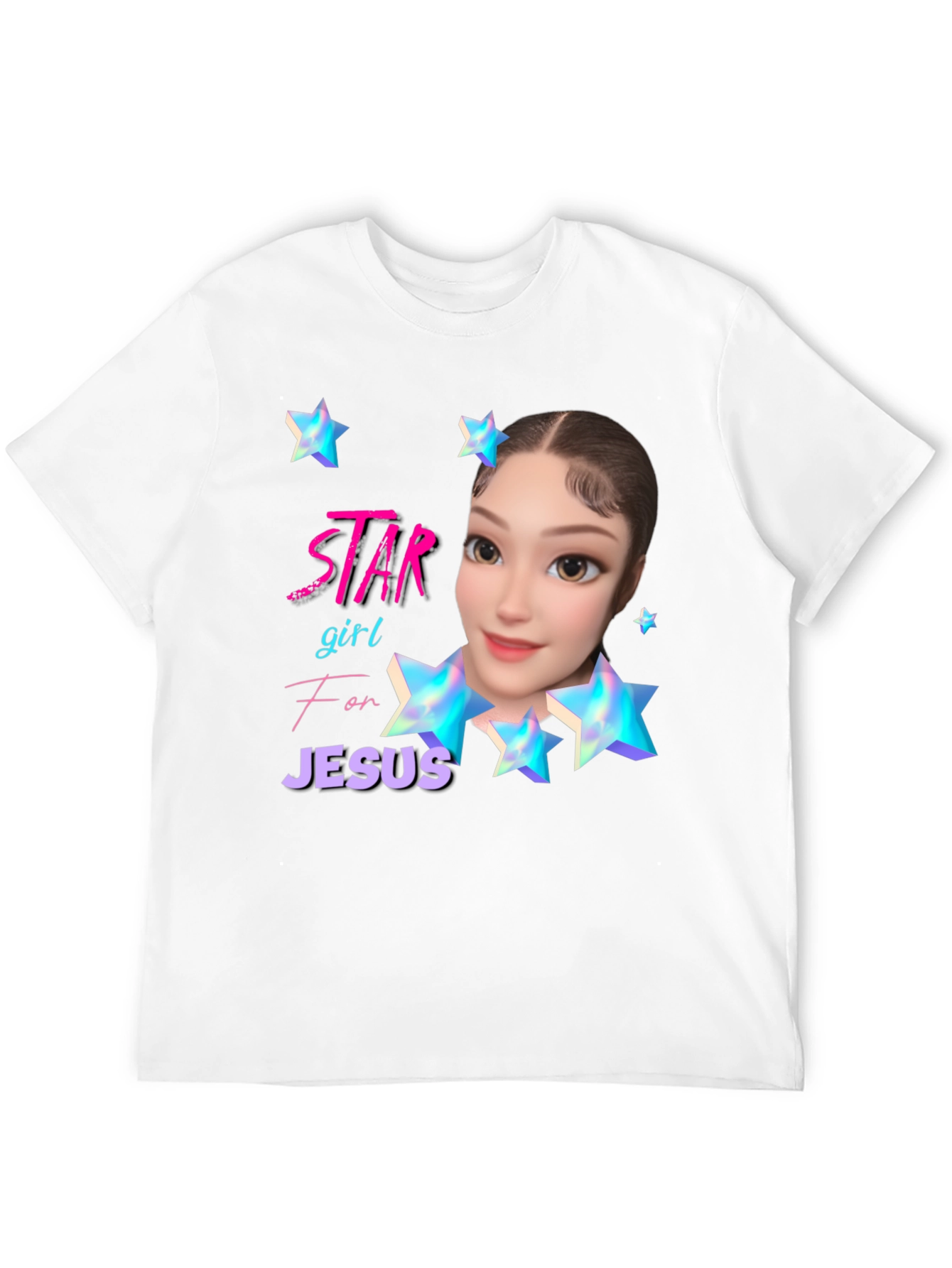 Star Girl for Jesus Black T-Shirt