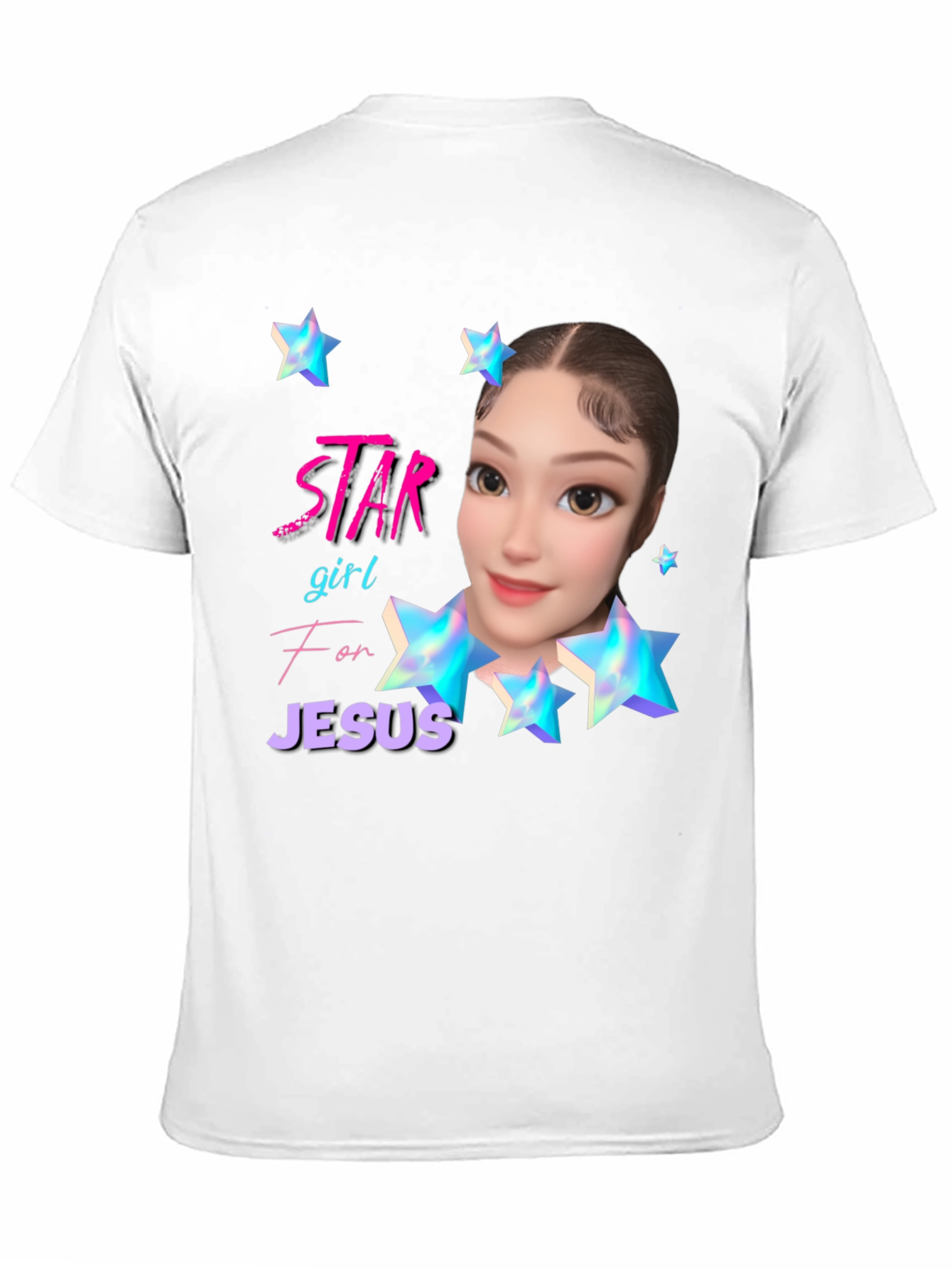 Star Girl for Jesus Black T-Shirt