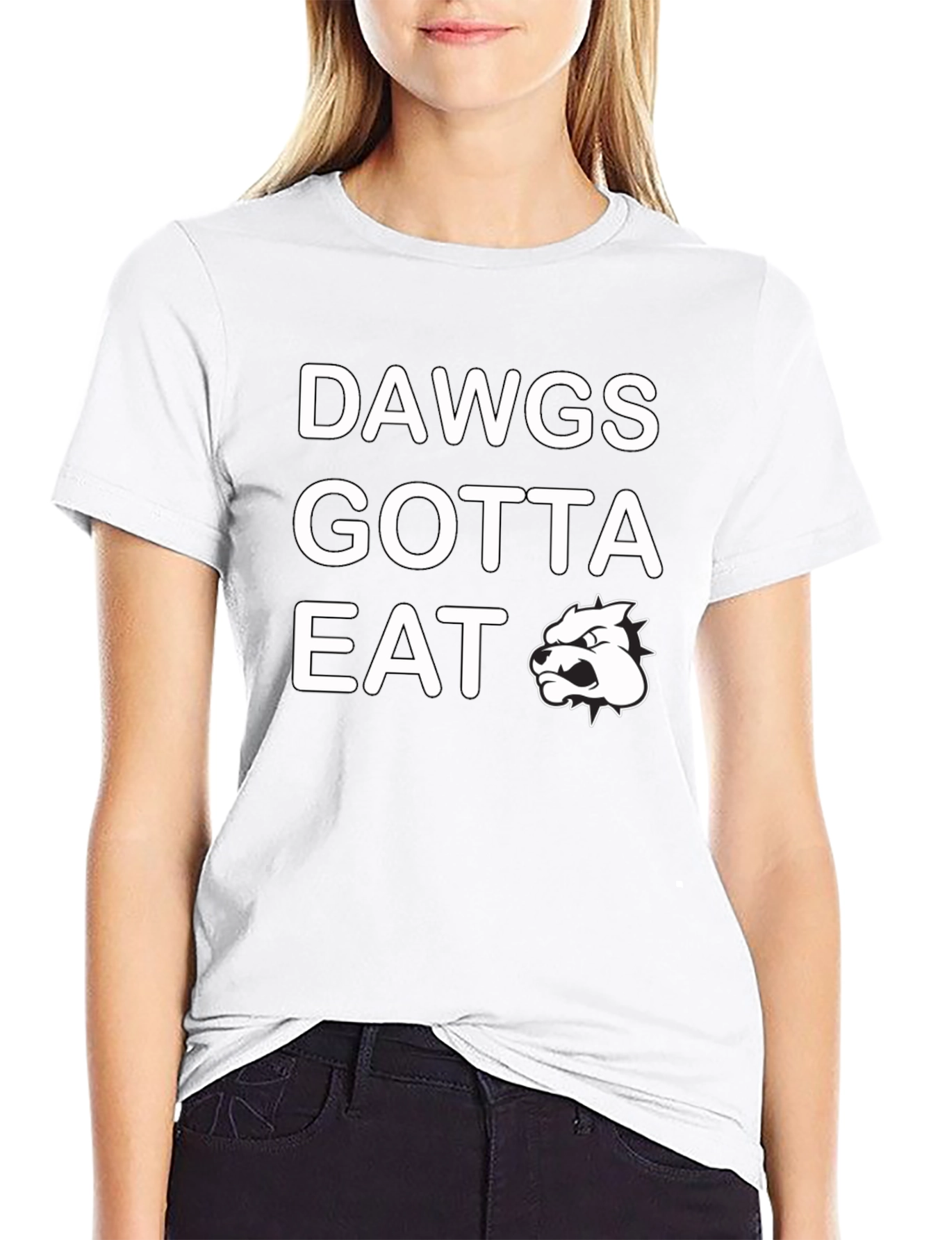 Dawgs Gotta Eat Graphic T-Shirt - Black