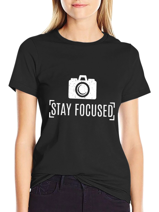 Stay Focused Camera Graphic T-Shirt