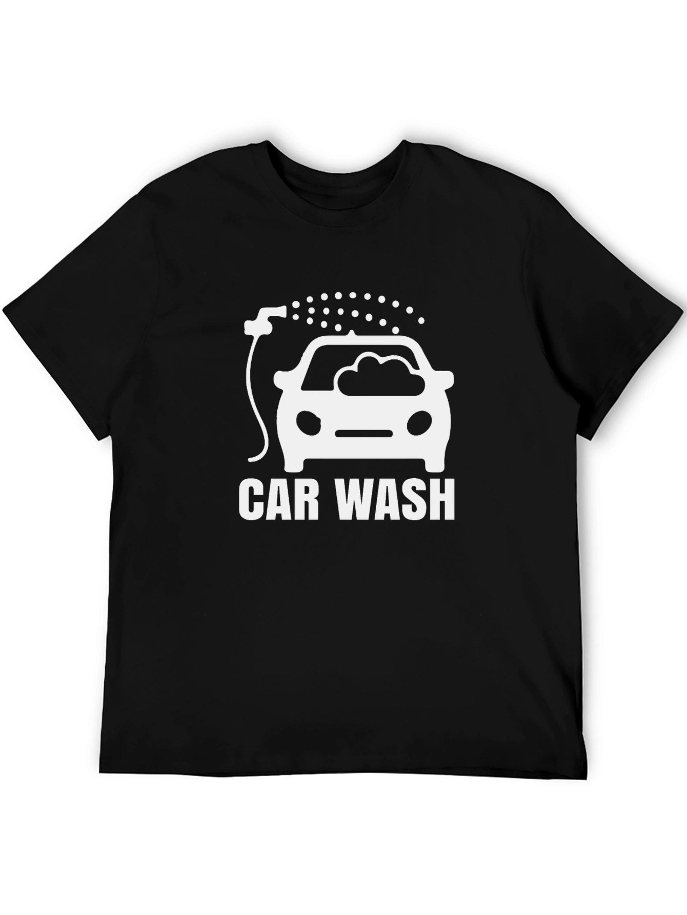 Car Wash Graphic T-Shirt - Black Cotton Tee